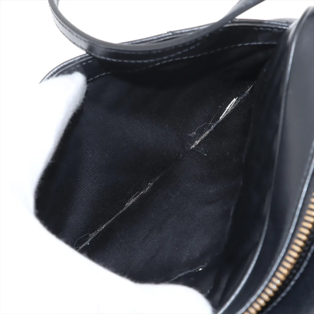 Lou Camera Leather Shoulder Bag Black 761554 — view 8