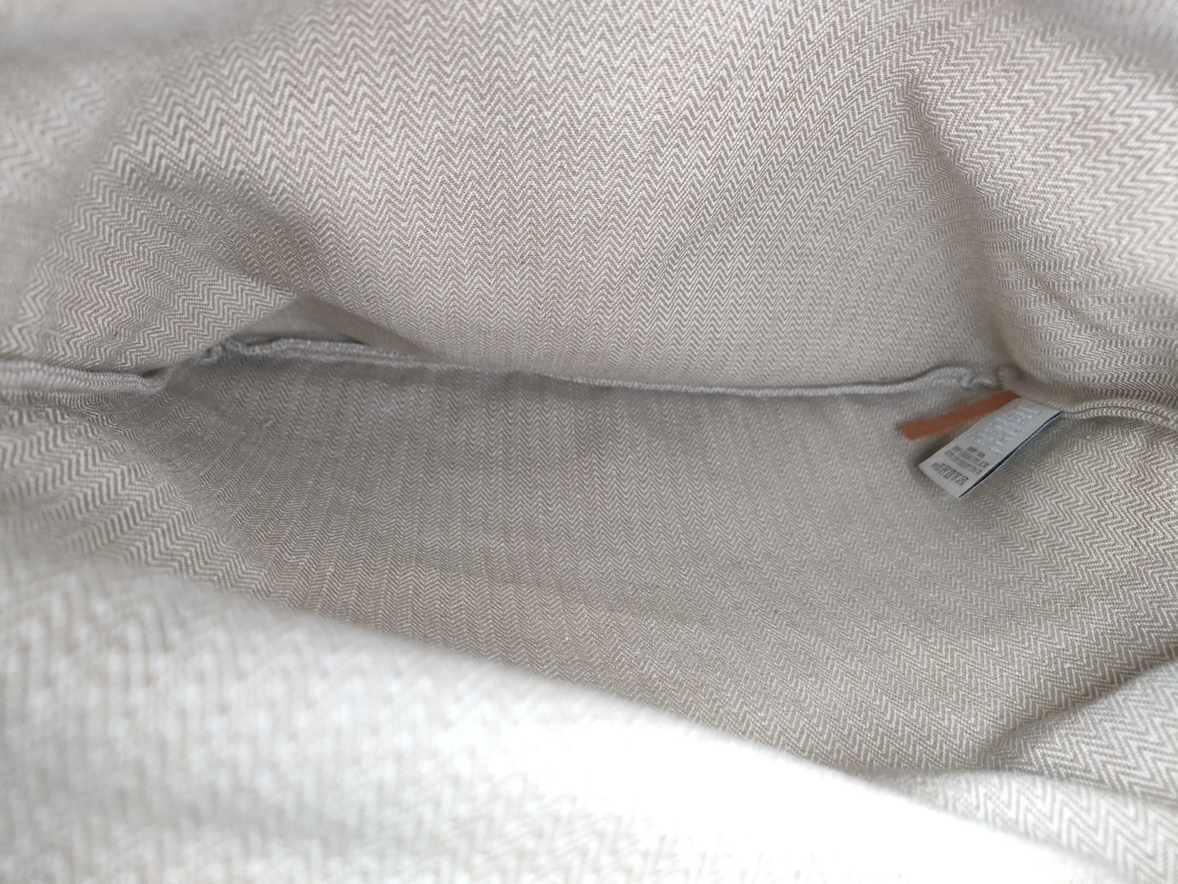 Marine Toile Chevron x Leather Beige x Brown Silver Hardware W:2024 Shoulder Bag — view 9