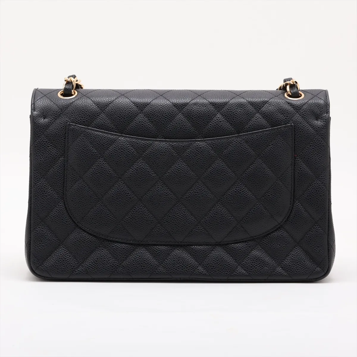 [Individually packaged] Chanel Large Matelassé 30 Caviar Skin Double Flap Double Chain Bag, Black with Gold Hardware, 17662915, Serial Number 17, A58600 — view 2
