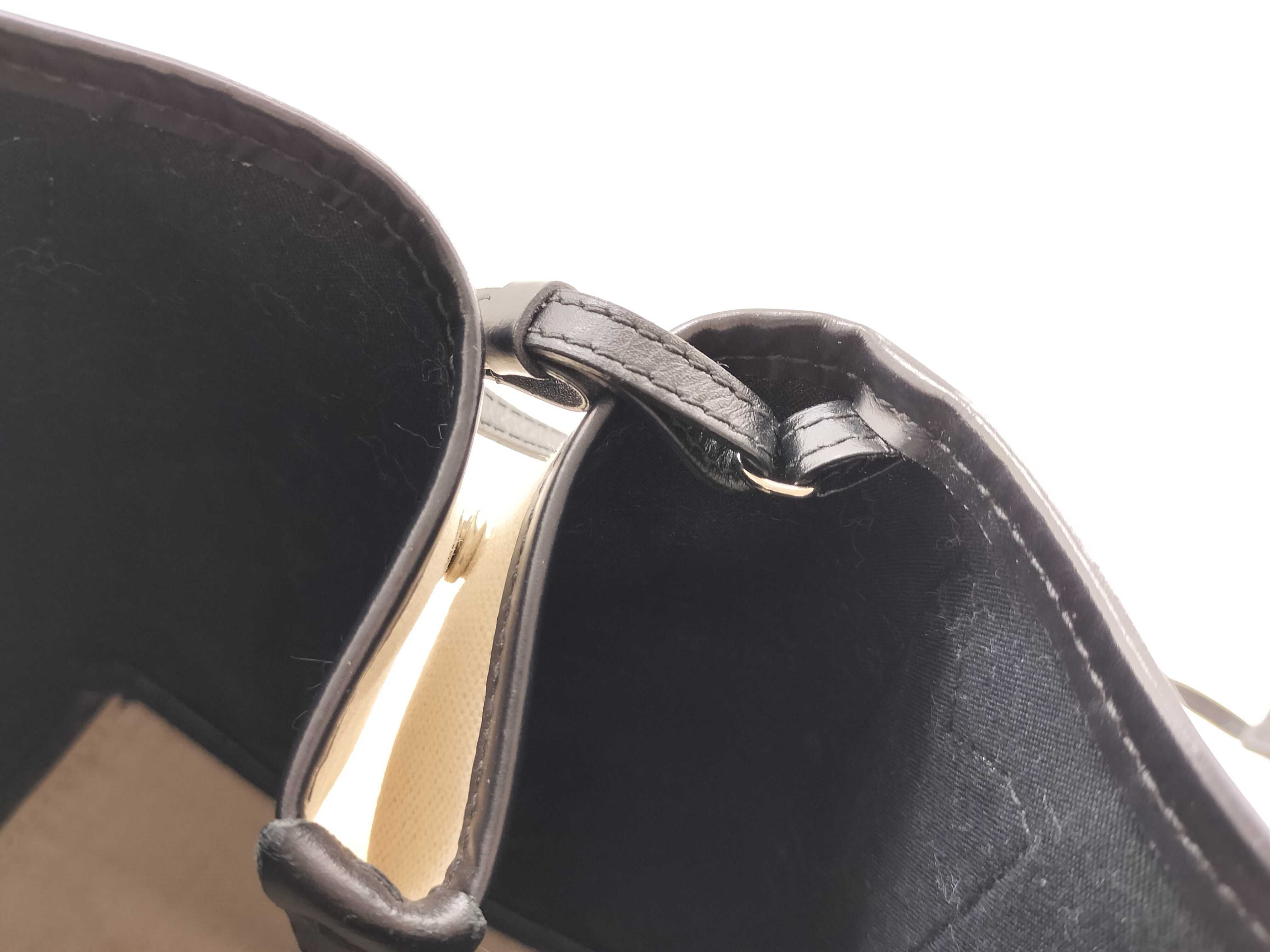 Navy Cabas Canvas x Leather Handbag Beige x Black 339933 Handbag — view 9