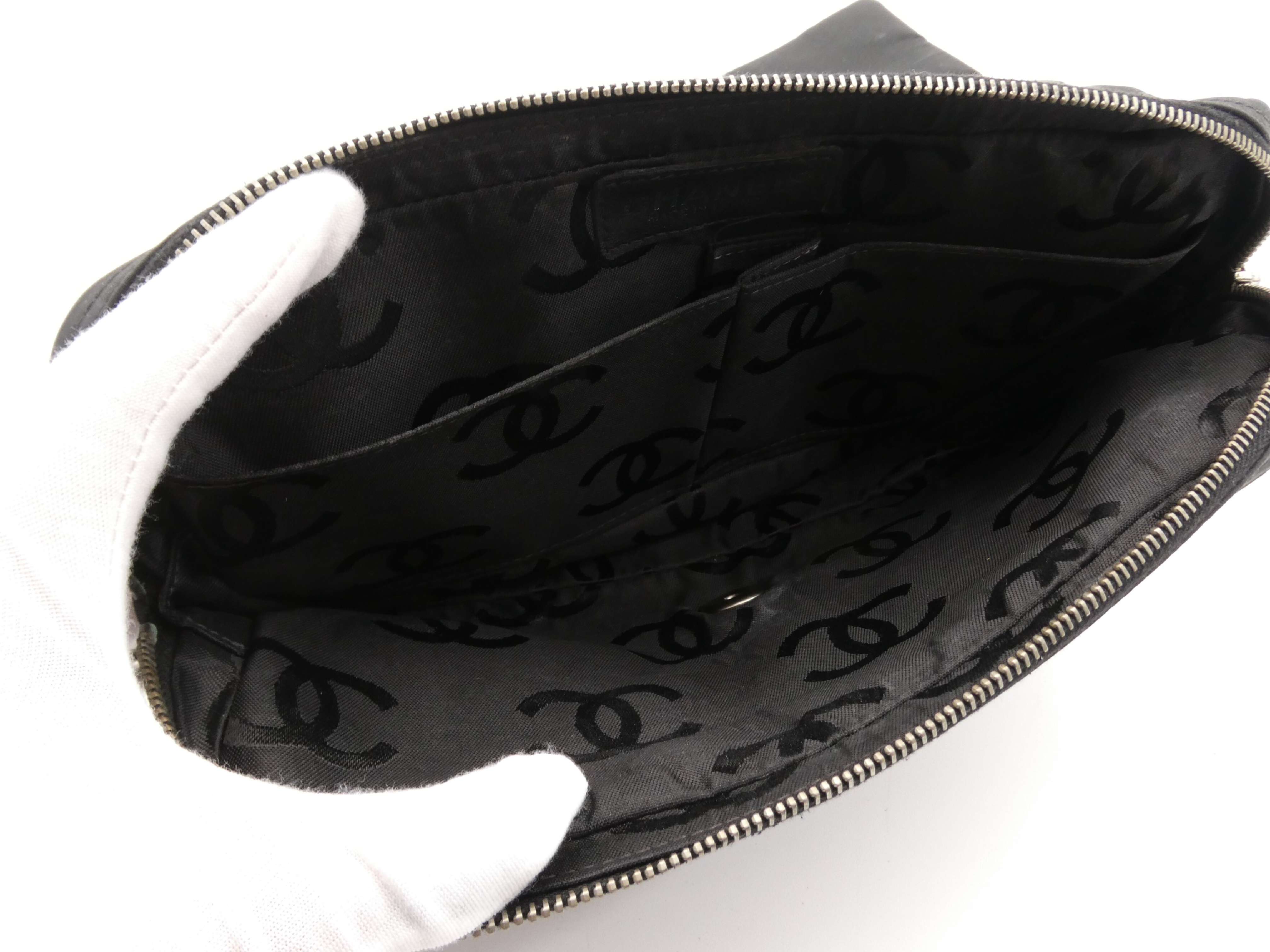Chocolate Bar Nylon Coco Mark Turnlock Double Chain Shoulder Bag — view 7