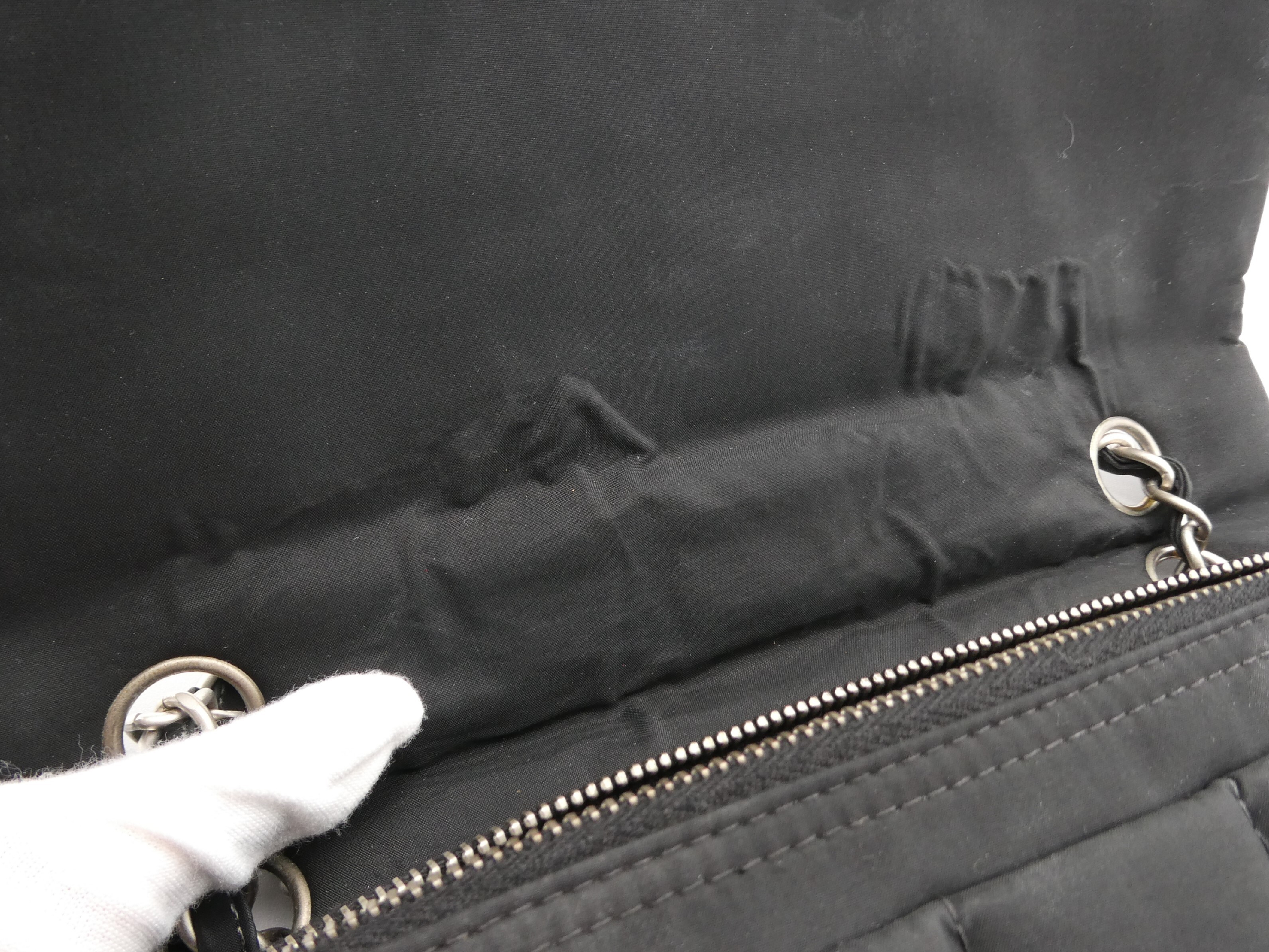 Chocolate Bar Nylon Coco Mark Turnlock Double Chain Shoulder Bag — view 10