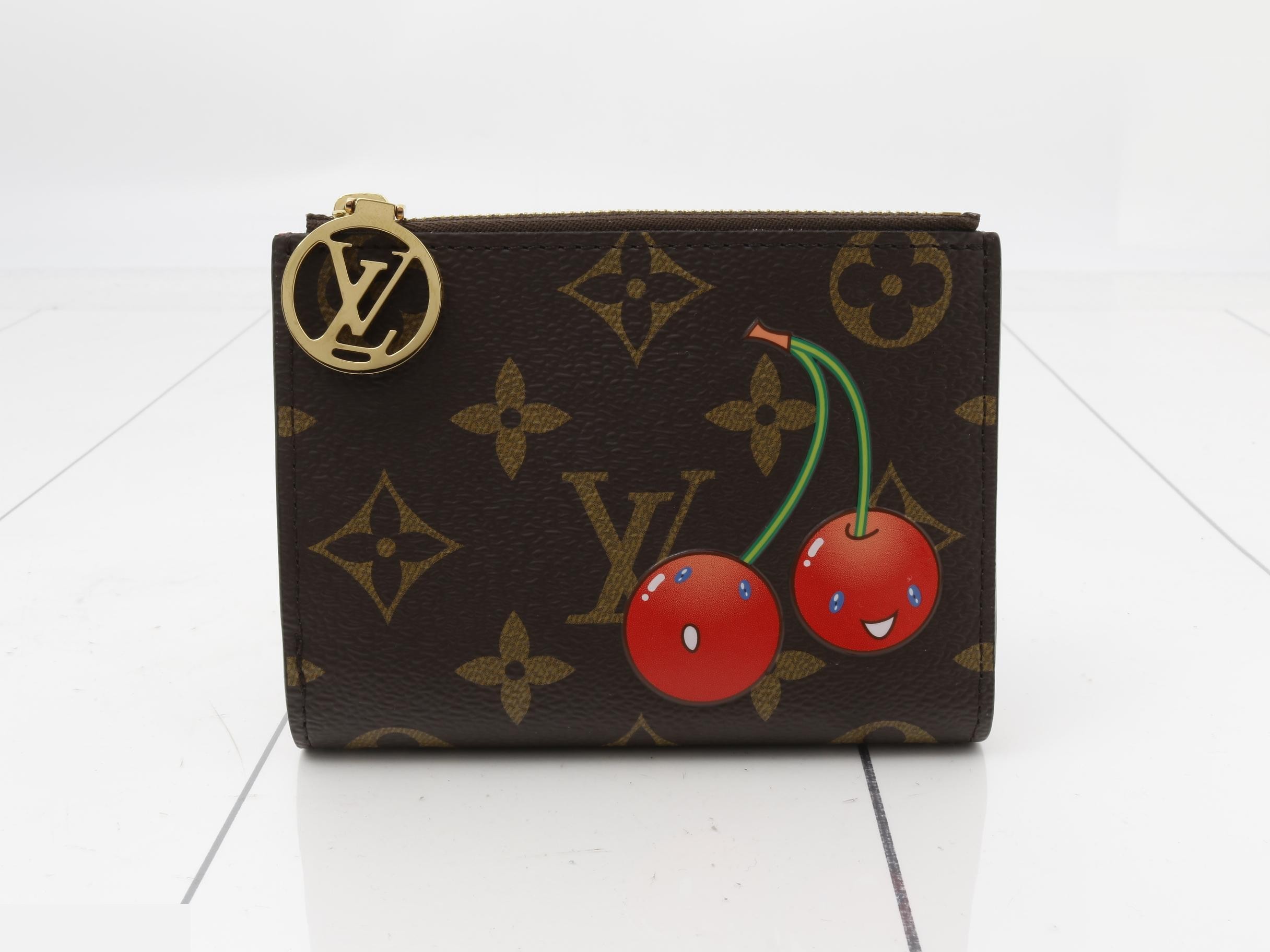 Takashi Murakami Monogram Portefeuille Lisa Cherry Bi-fold Wallet