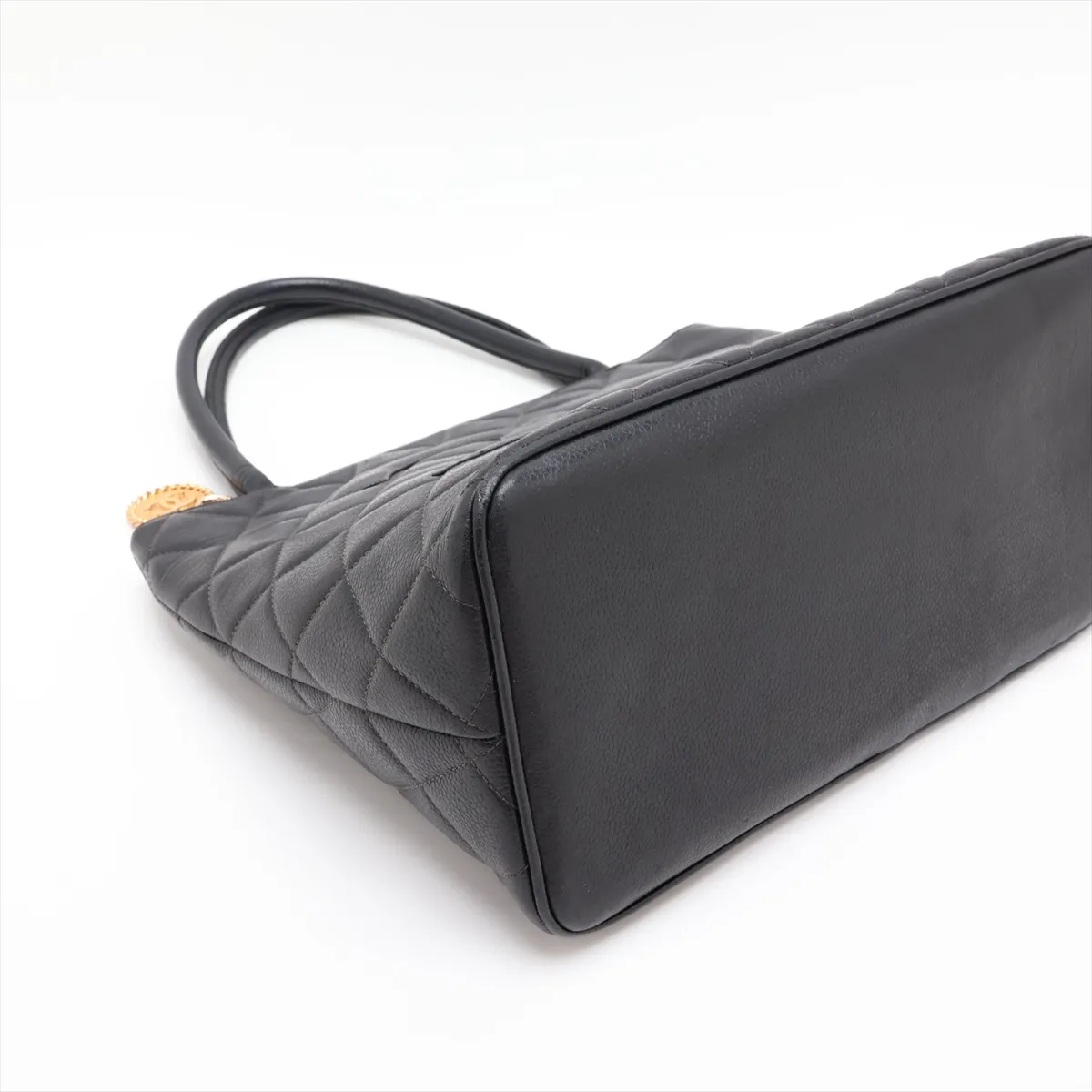 Reissue Caviar Skin Tote Bag, Black with Gold Hardware, 4450508, Series 4 — view 4