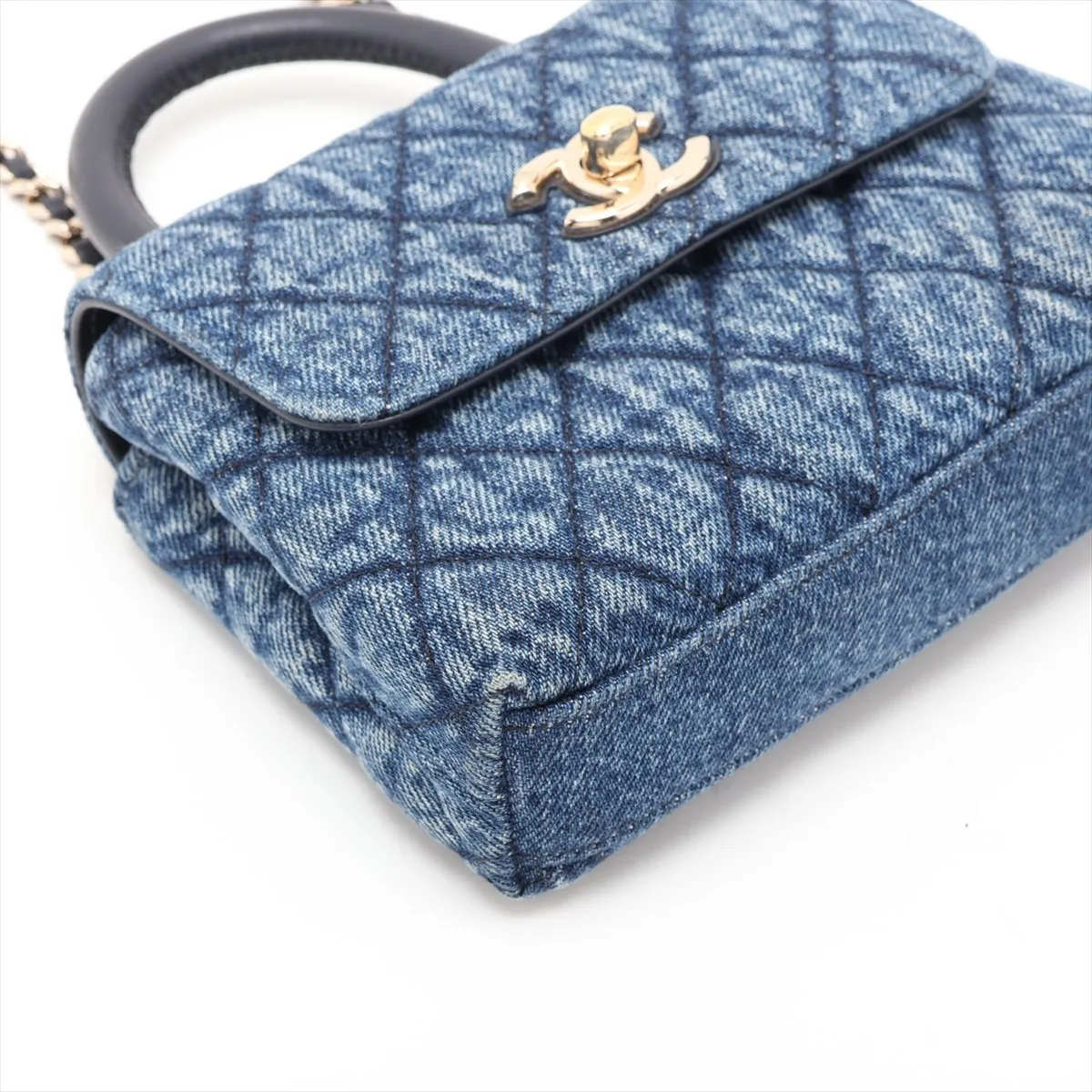[Individually packaged] Chanel Coco Handle Mini Denim x Leather 2-Way Handbag, Blue, Gold Hardware, EHL3HNL3, Random Serial Number — view 4