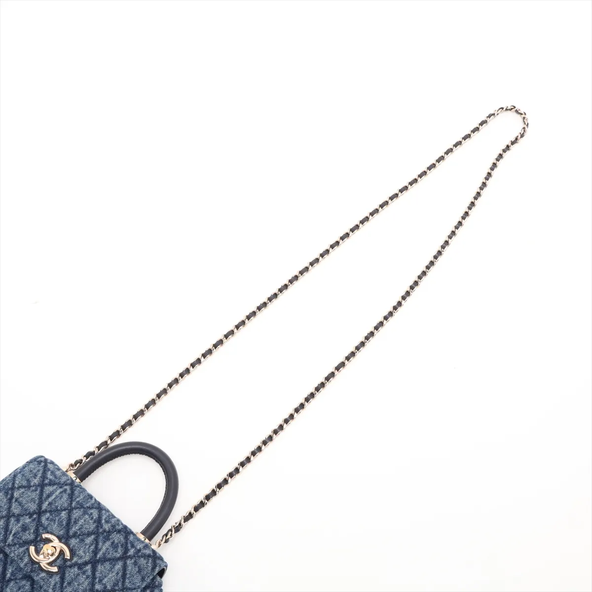 [Individually packaged] Chanel Coco Handle Mini Denim x Leather 2-Way Handbag, Blue, Gold Hardware, EHL3HNL3, Random Serial Number — view 7