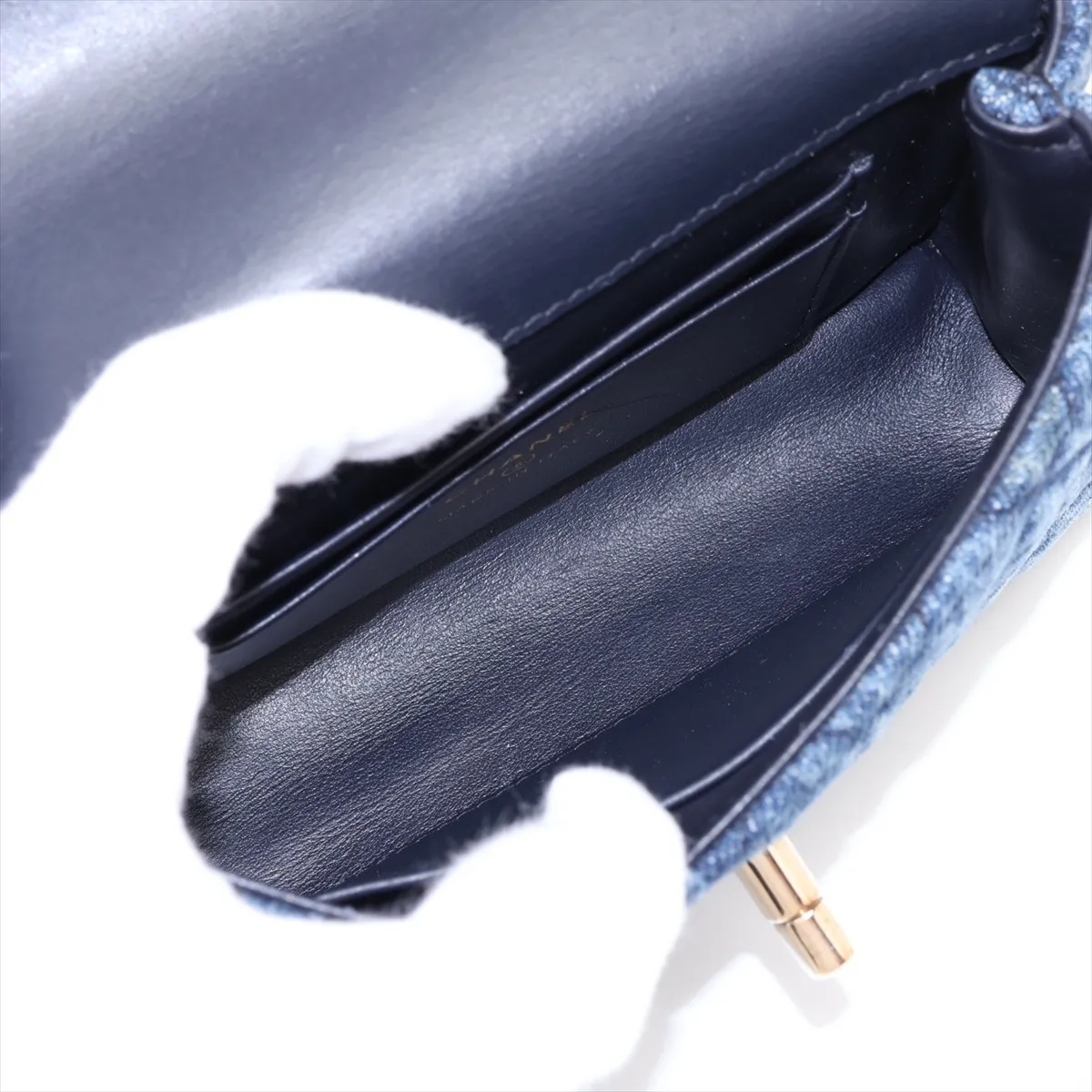[Individually packaged] Chanel Coco Handle Mini Denim x Leather 2-Way Handbag, Blue, Gold Hardware, EHL3HNL3, Random Serial Number — view 8