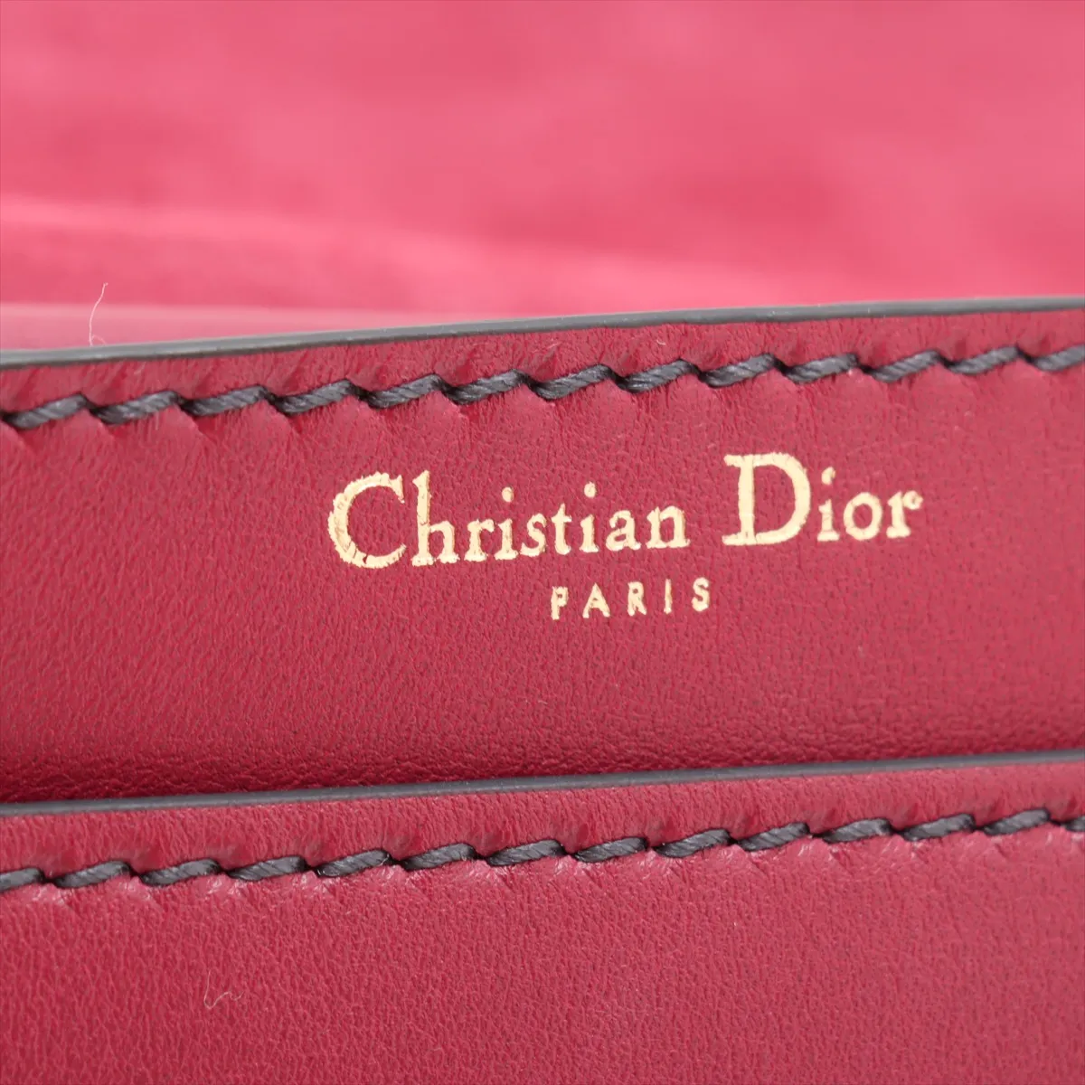 J'Adior Leather Chain Shoulder Bag, Bordeaux — view 13