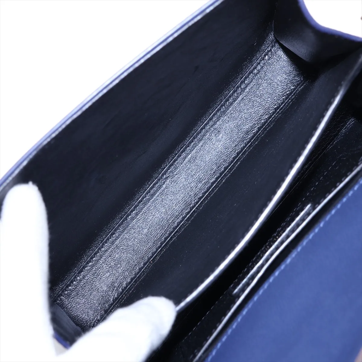 Cassandra 623039 Leather 2-Way Handbag Navy (Serial Error) — view 6