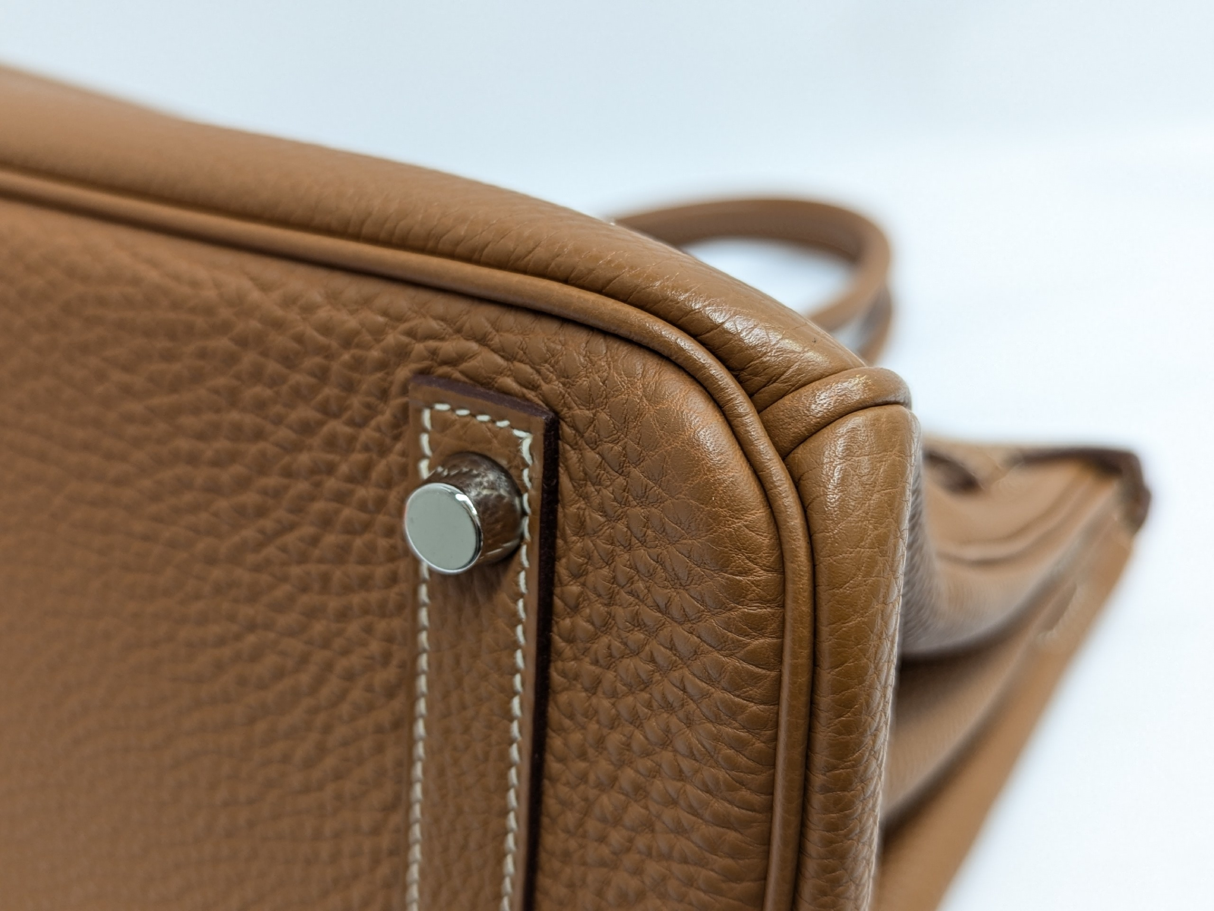 Birkin 30 Togo Gold Silver Hardware I Stamp Tote Bag — view 3