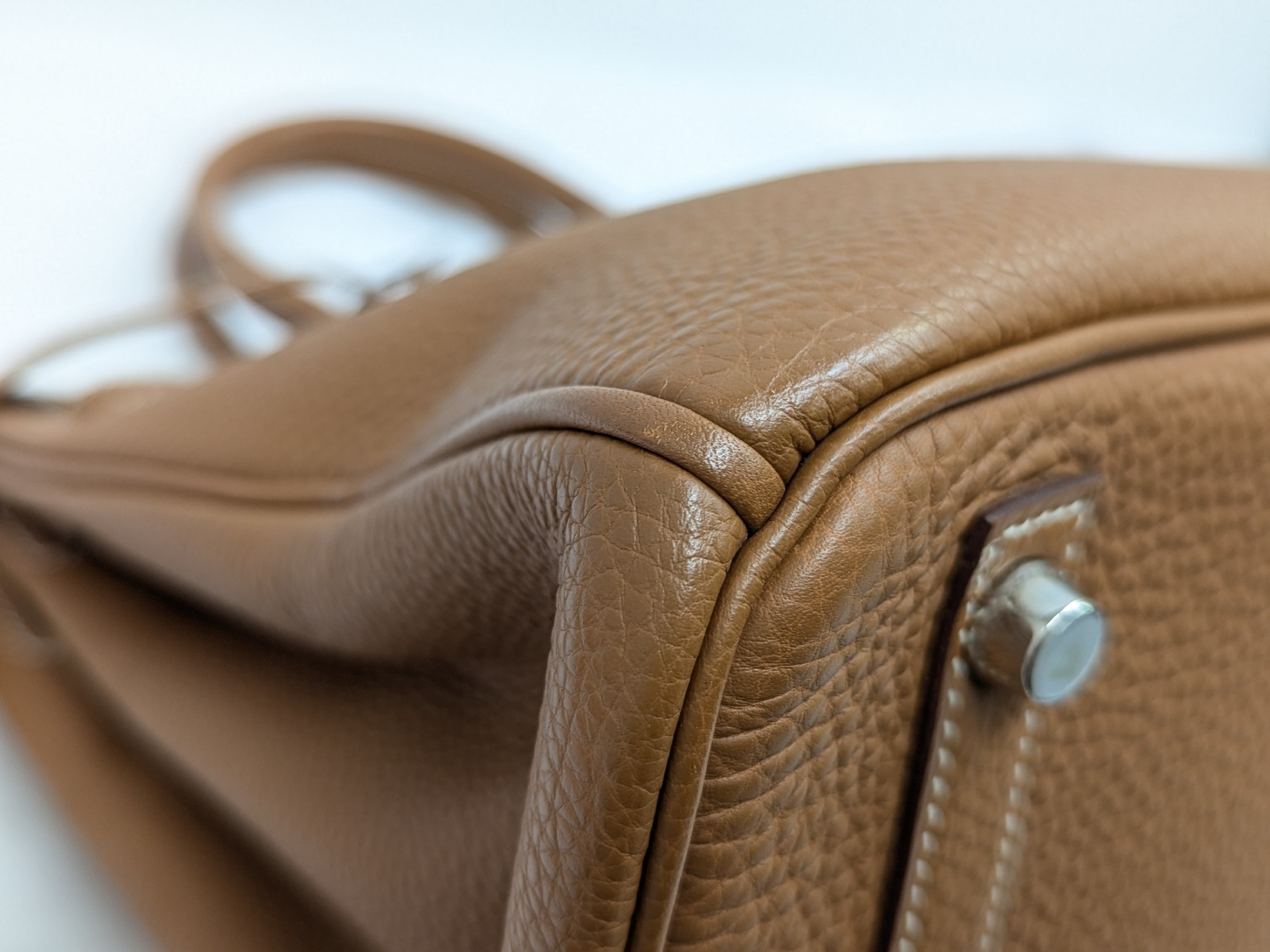 Birkin 30 Togo Gold Silver Hardware I Stamp Tote Bag — view 4