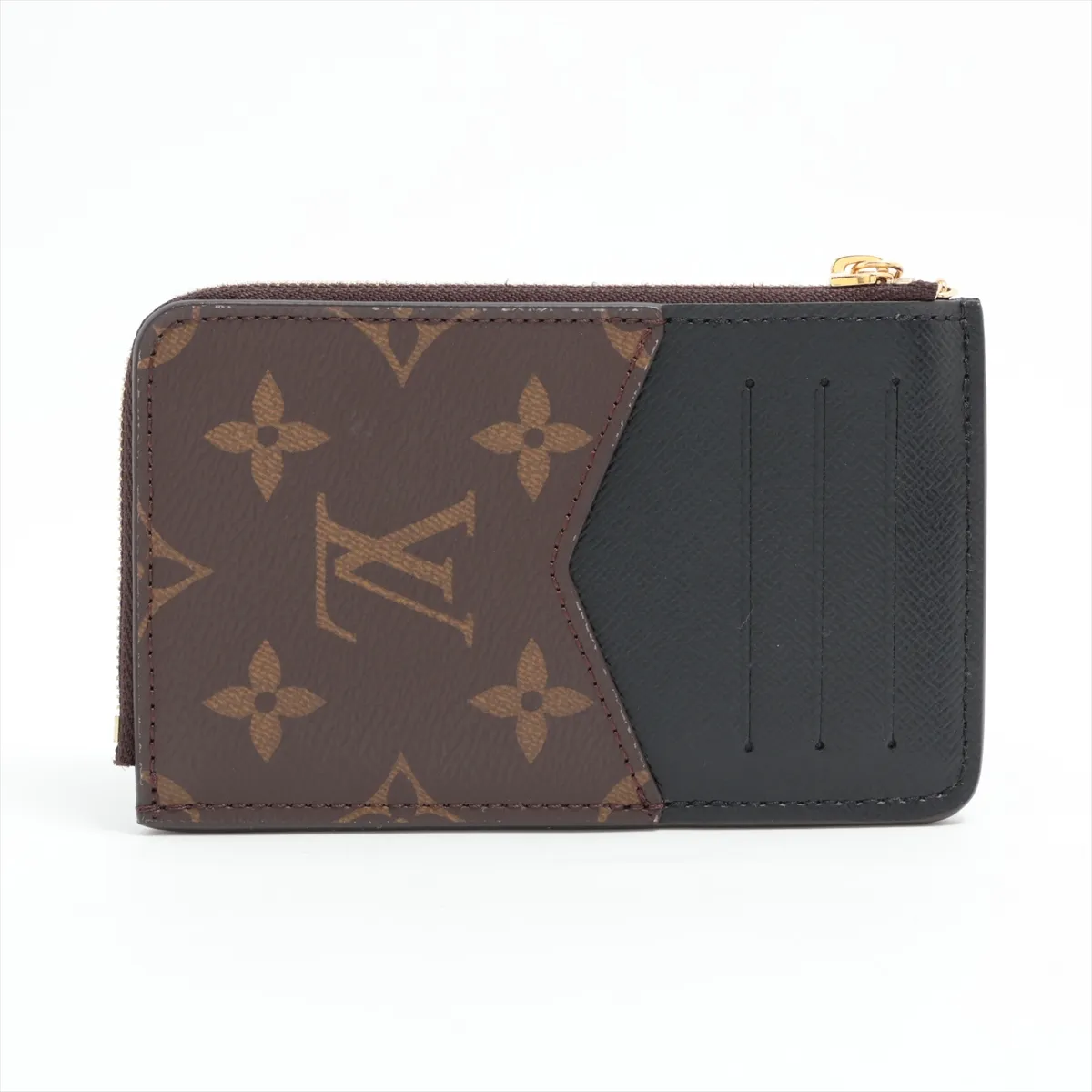 Monogram Portecarte Verso M69431 Black x Brown Coin Case (RFID detected) — view 2