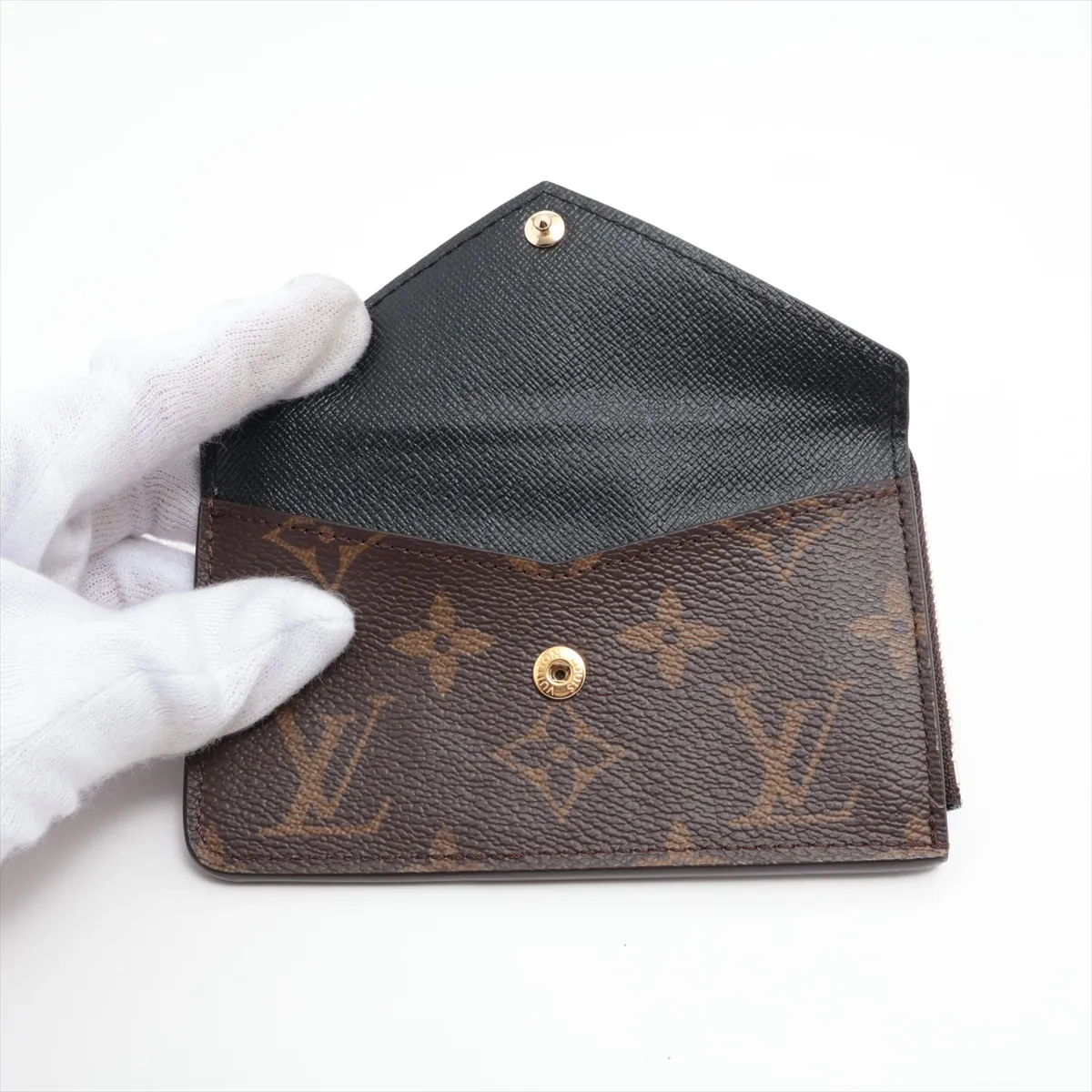 Monogram Portecarte Verso M69431 Black x Brown Coin Case (RFID detected) — view 3
