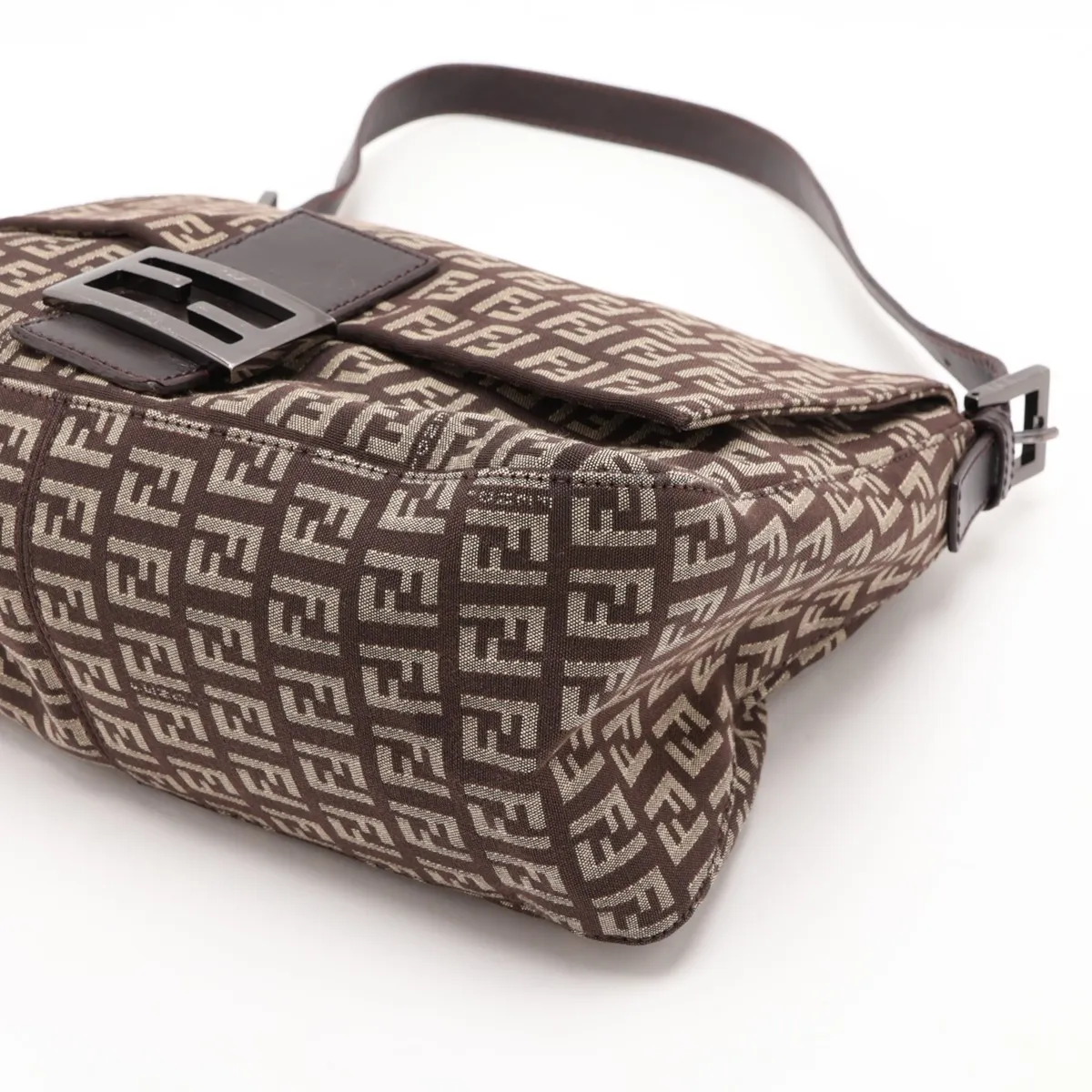 Zucchino Mamma Bucket 8BR001 Canvas x Leather Shoulder Bag Brown — view 3