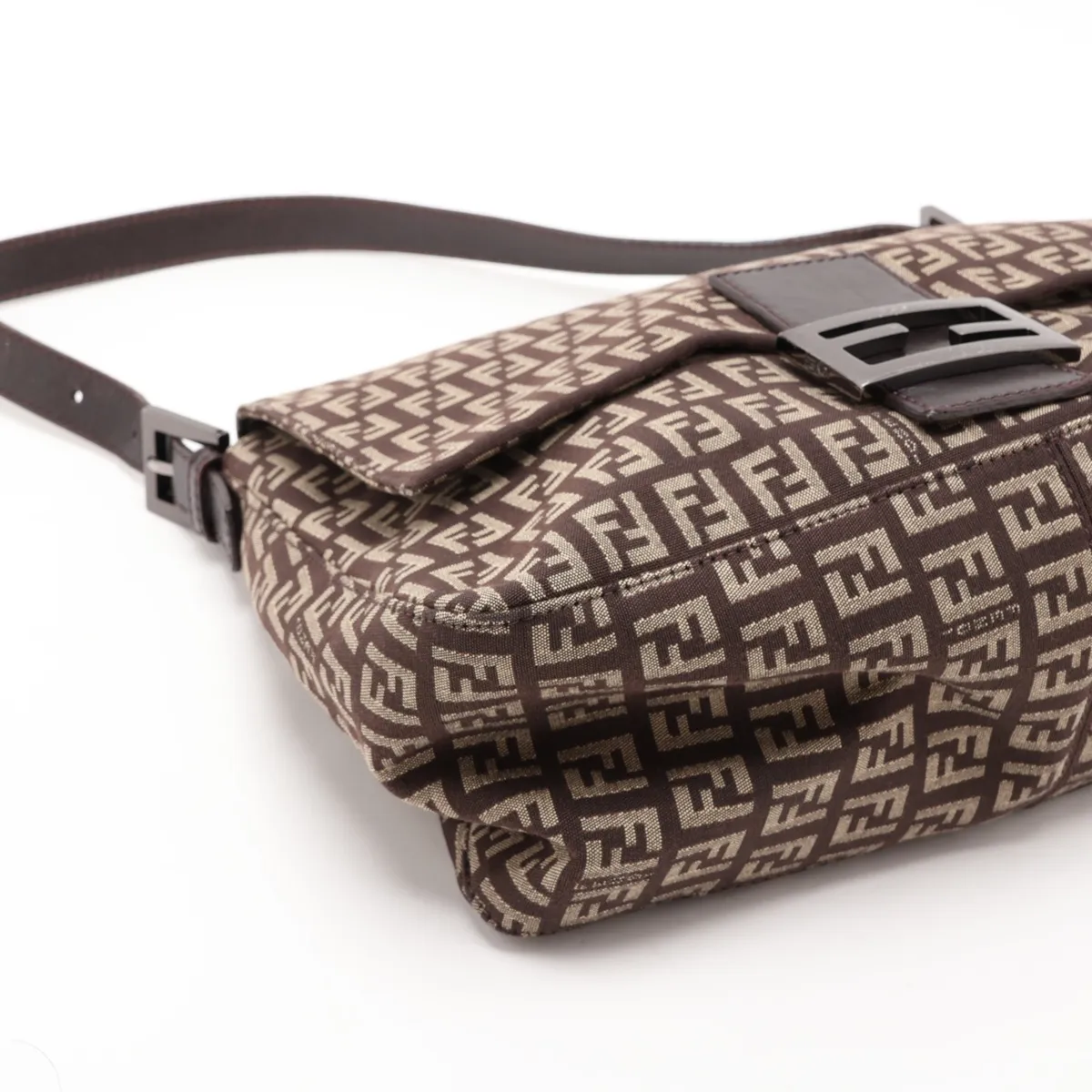 Zucchino Mamma Bucket 8BR001 Canvas x Leather Shoulder Bag Brown — view 4