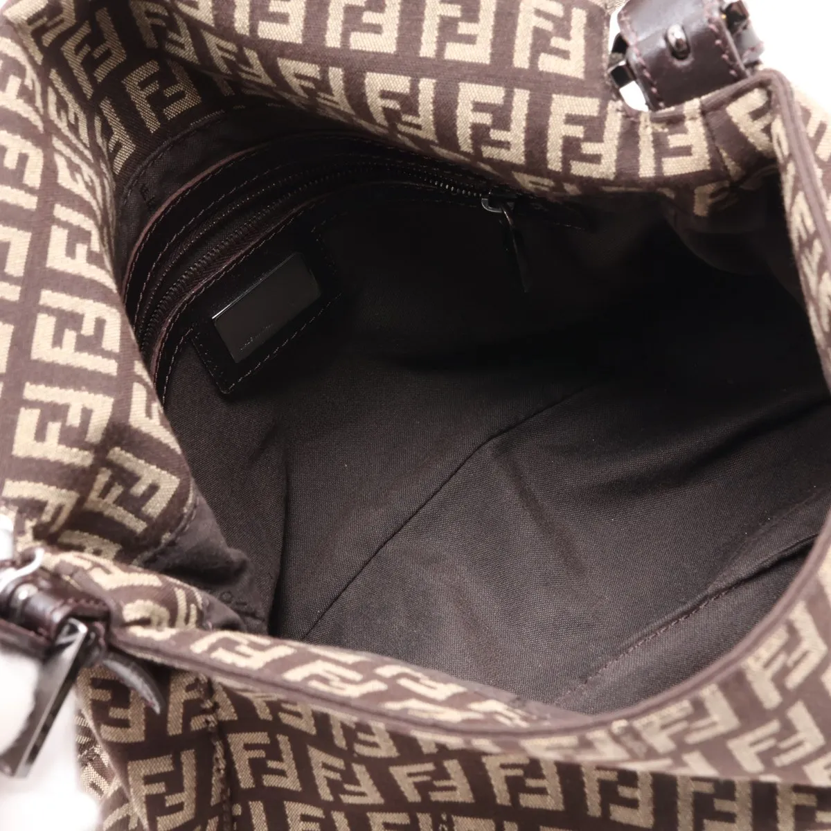 Zucchino Mamma Bucket 8BR001 Canvas x Leather Shoulder Bag Brown — view 6