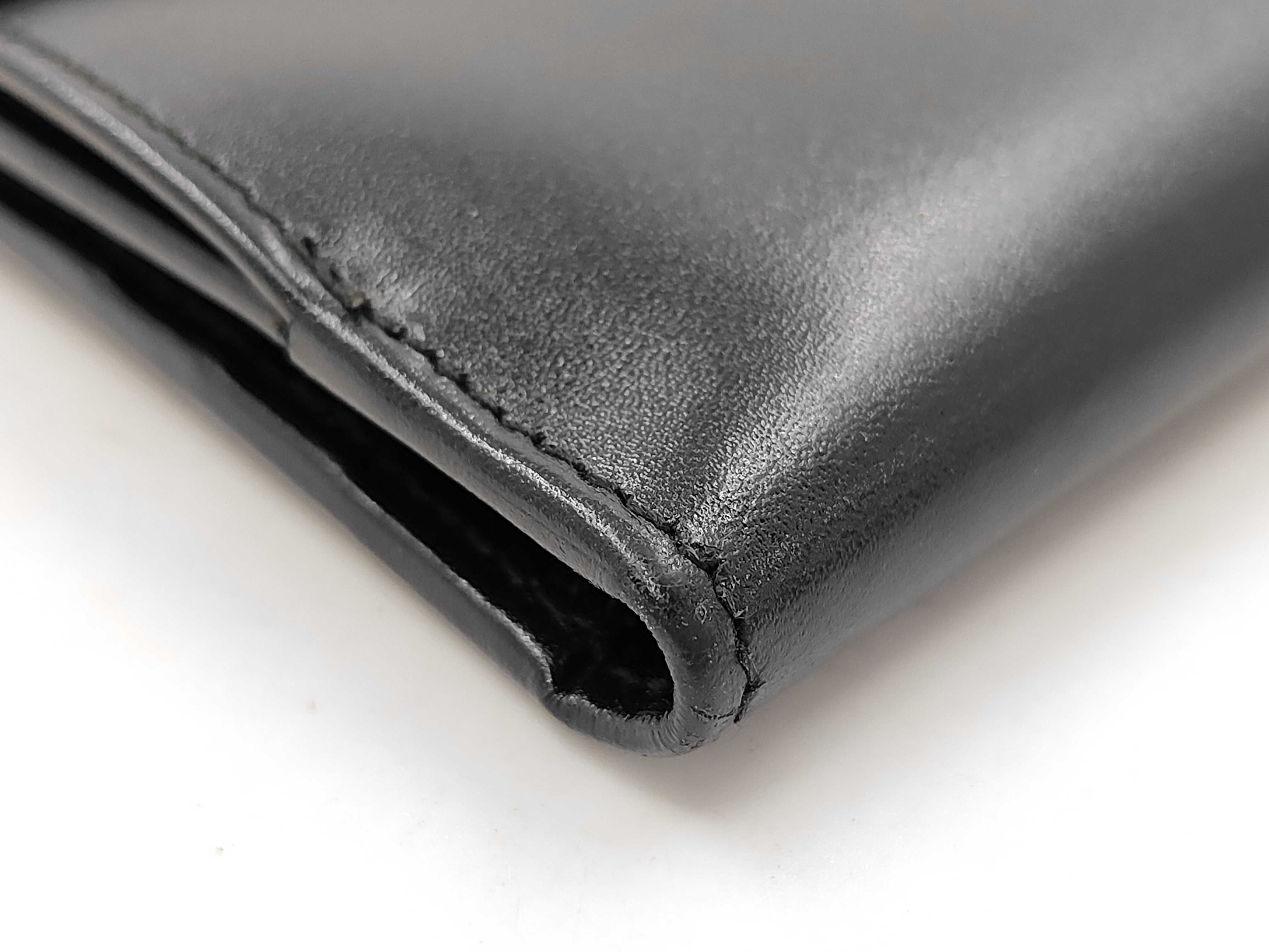 bi-fold wallet, leather, black, IM0703 — view 2