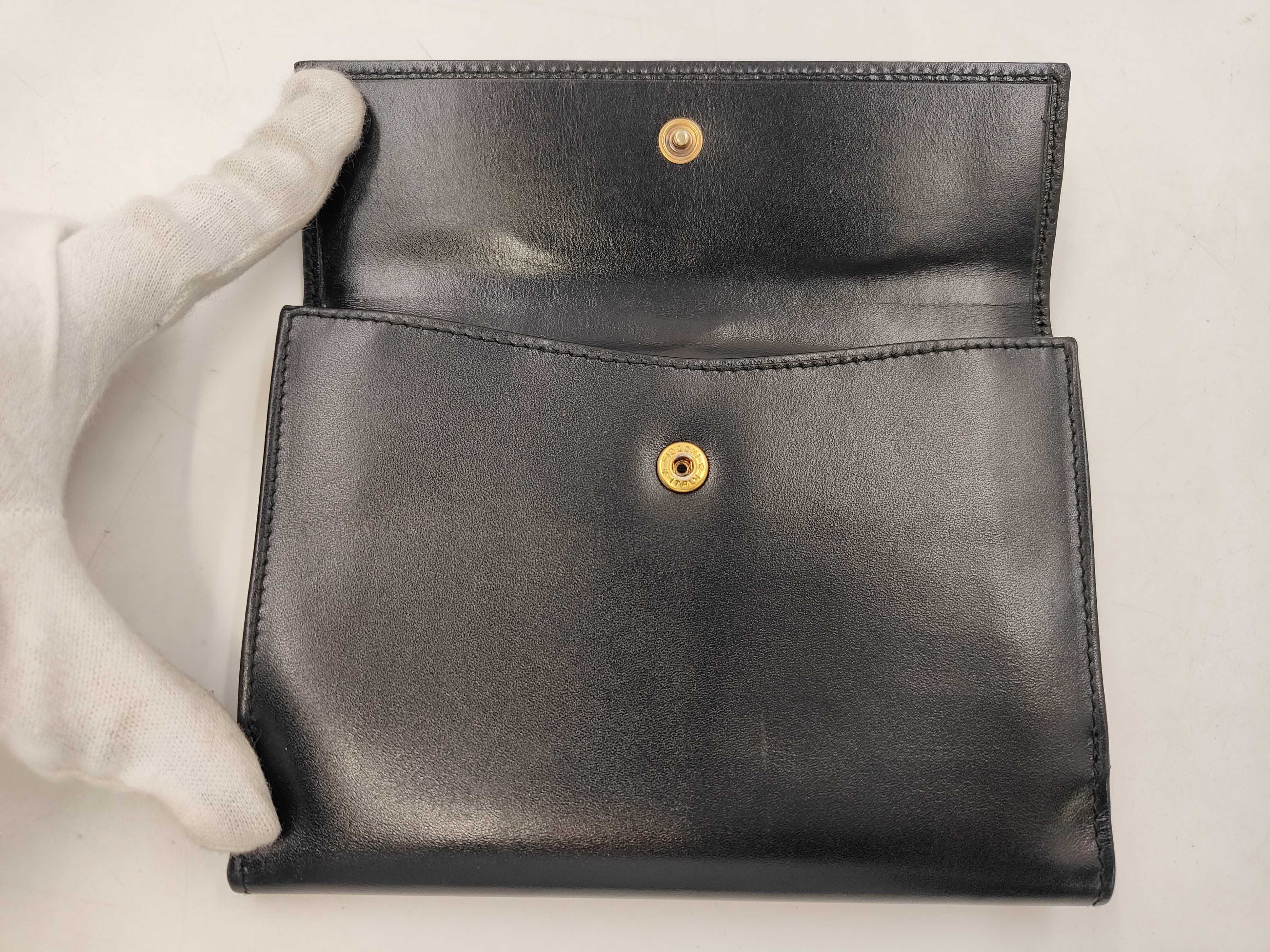 bi-fold wallet, leather, black, IM0703 — view 3
