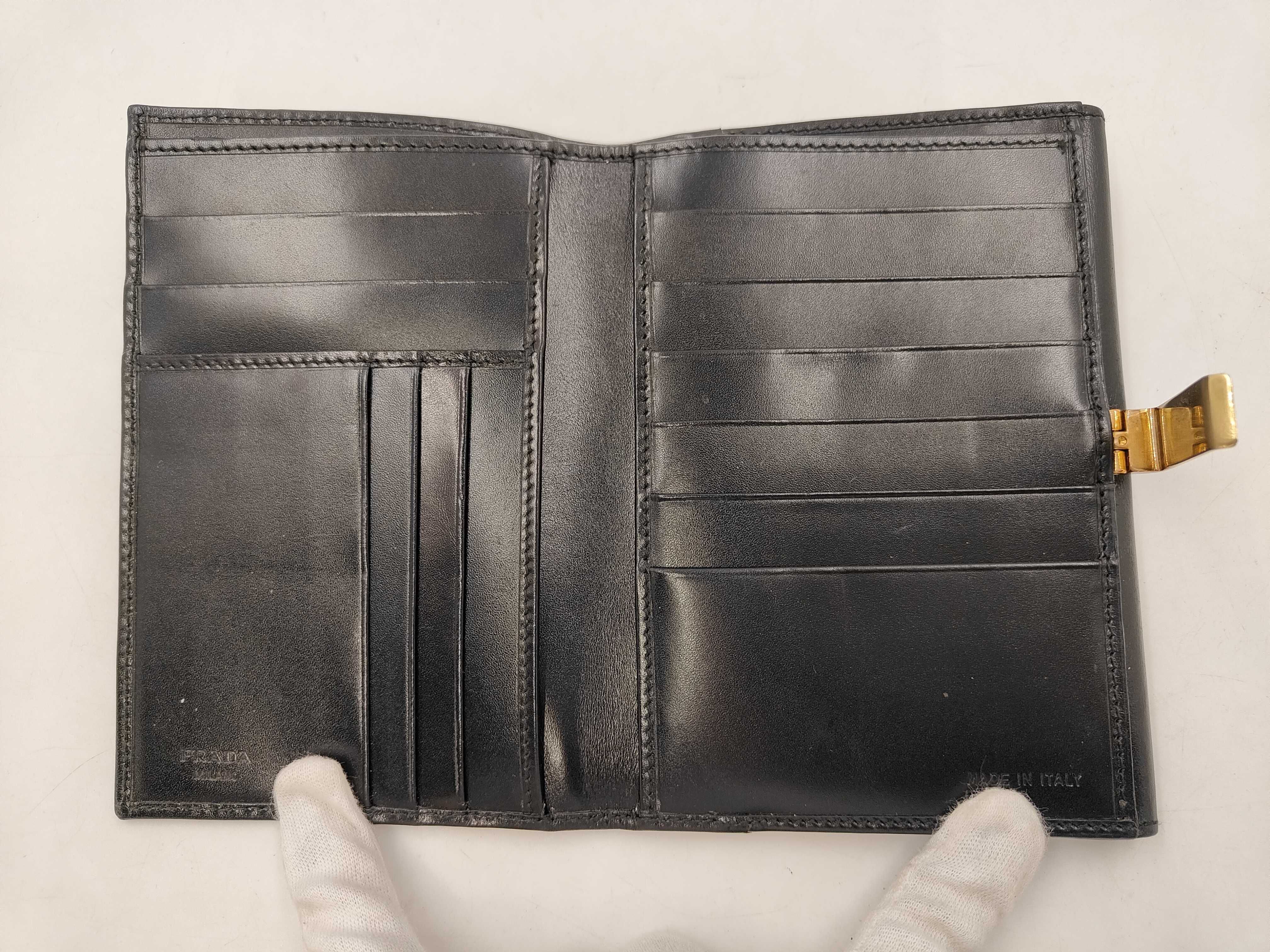 bi-fold wallet, leather, black, IM0703 — view 5