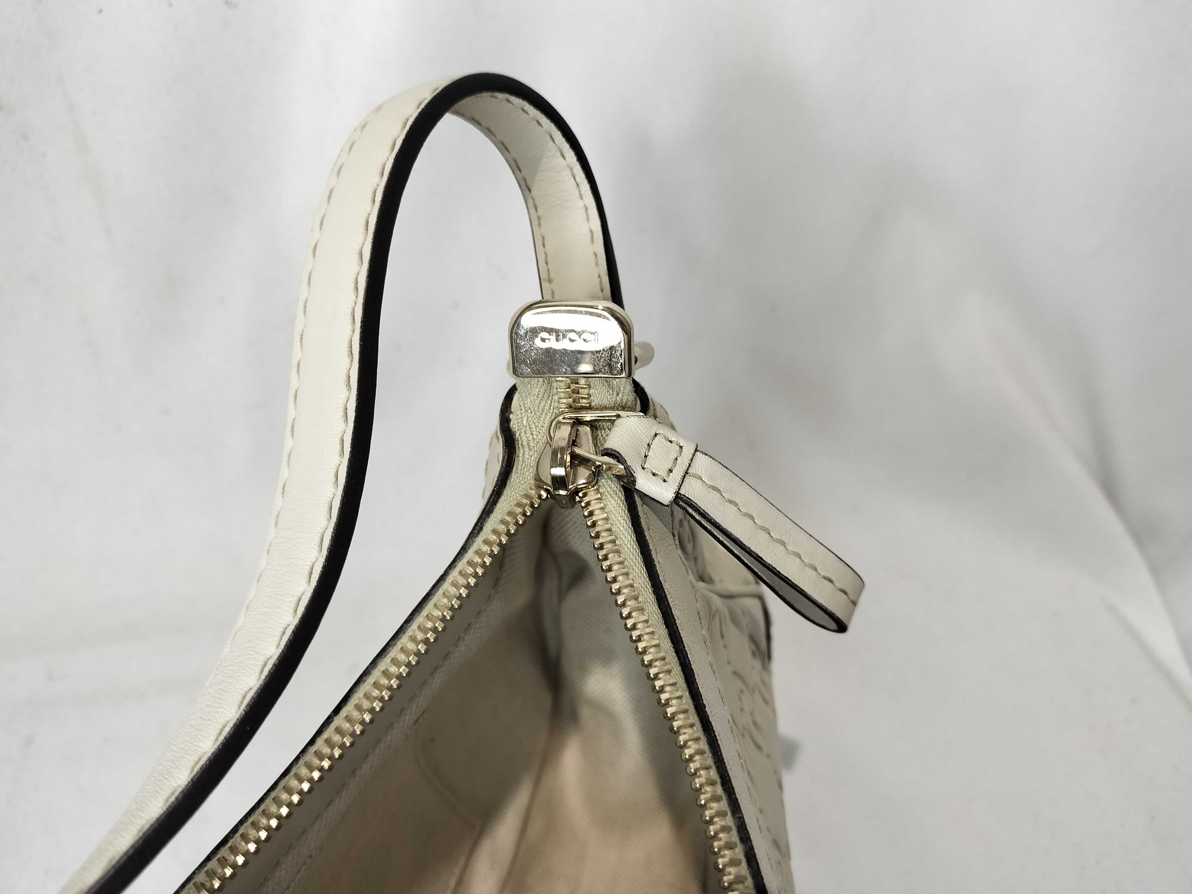 White Leather Bow Shoulder Bag (Handbag) — view 13