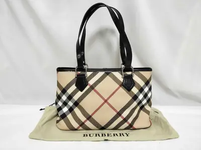 checkered PVC tote bag