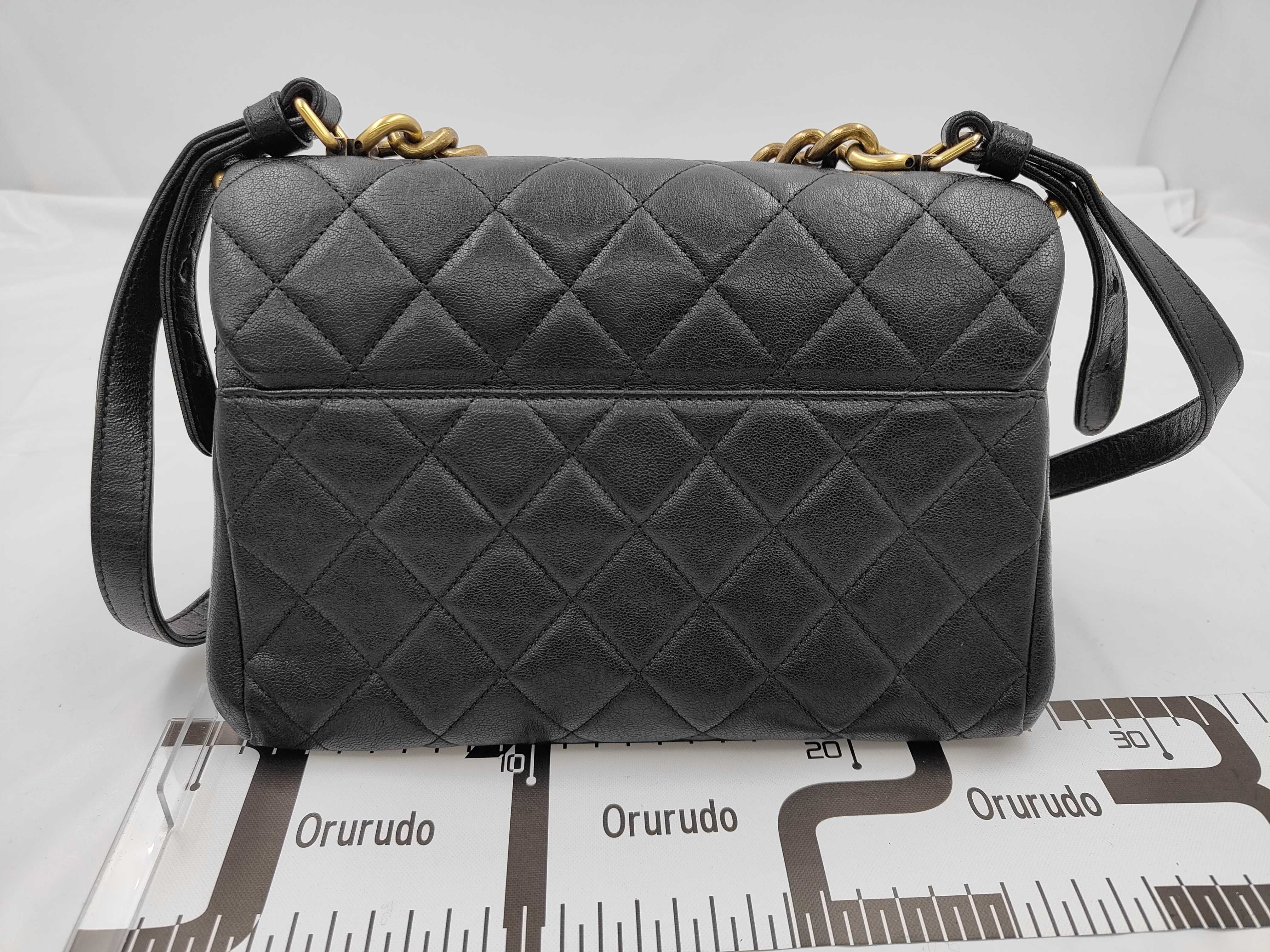 Black Calfskin Matelassé 2-Way Bag with Gold Plated Hardware (Serial Number 23) — view 2