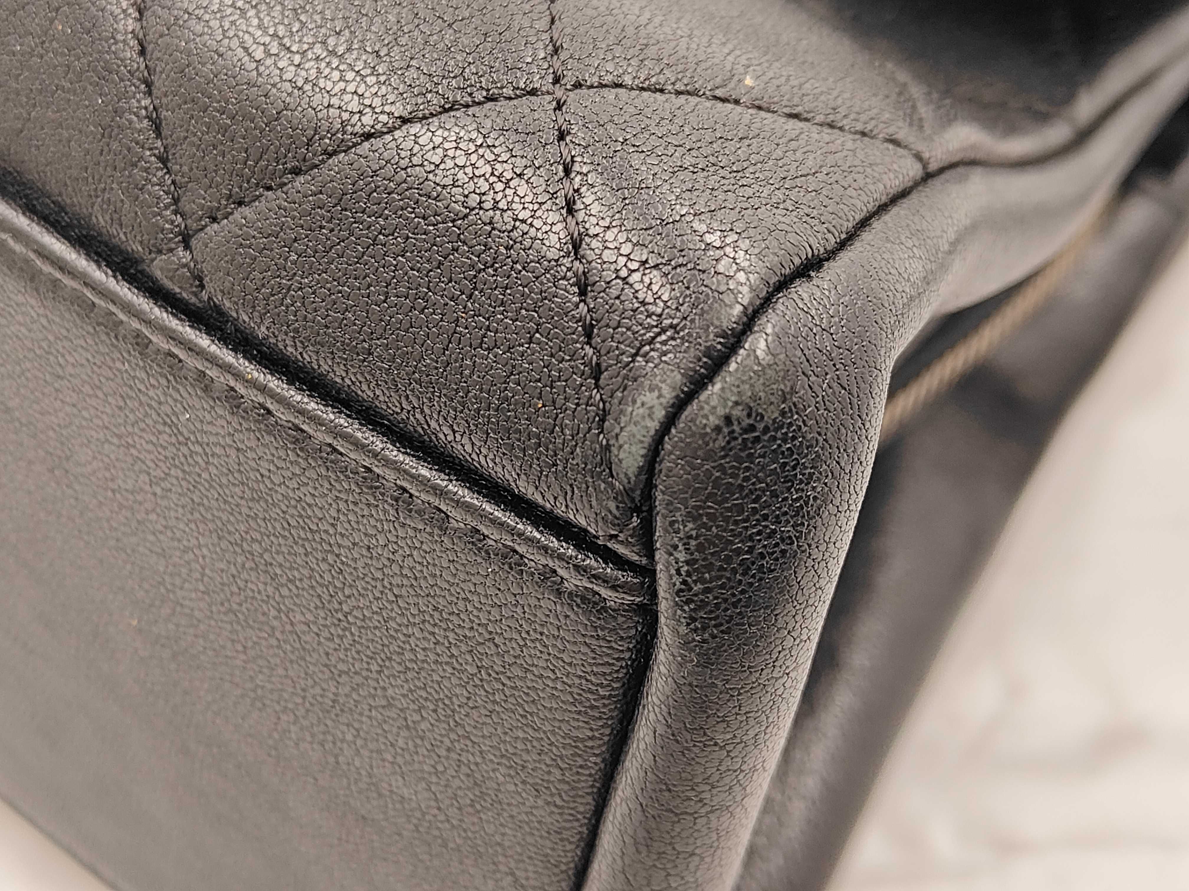 Black Calfskin Matelassé 2-Way Bag with Gold Plated Hardware (Serial Number 23) — view 7