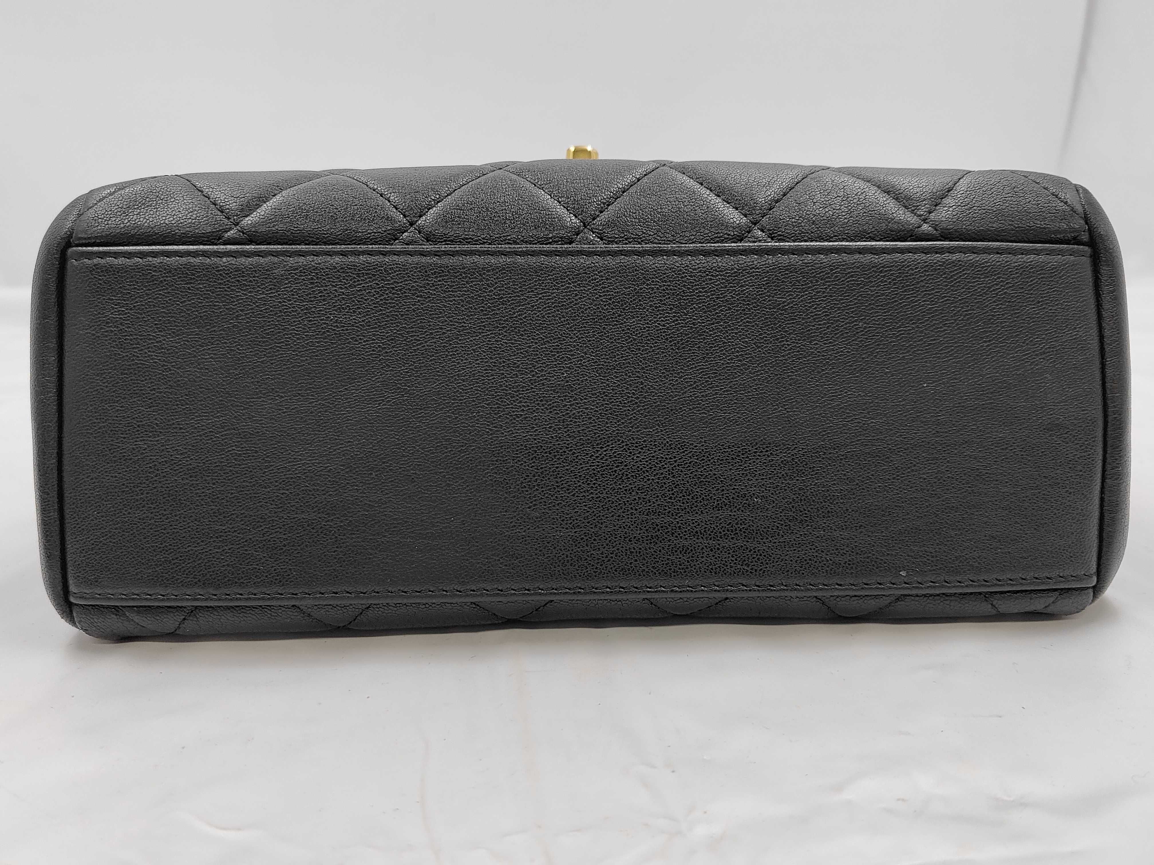 Black Calfskin Matelassé 2-Way Bag with Gold Plated Hardware (Serial Number 23) — view 8