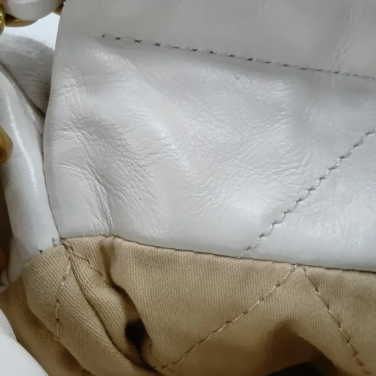 22 Mini Shiny Calfskin Chain Shoulder Bag White Gold Hardware CCK9PET3 Random Plate AS3980 — view 14