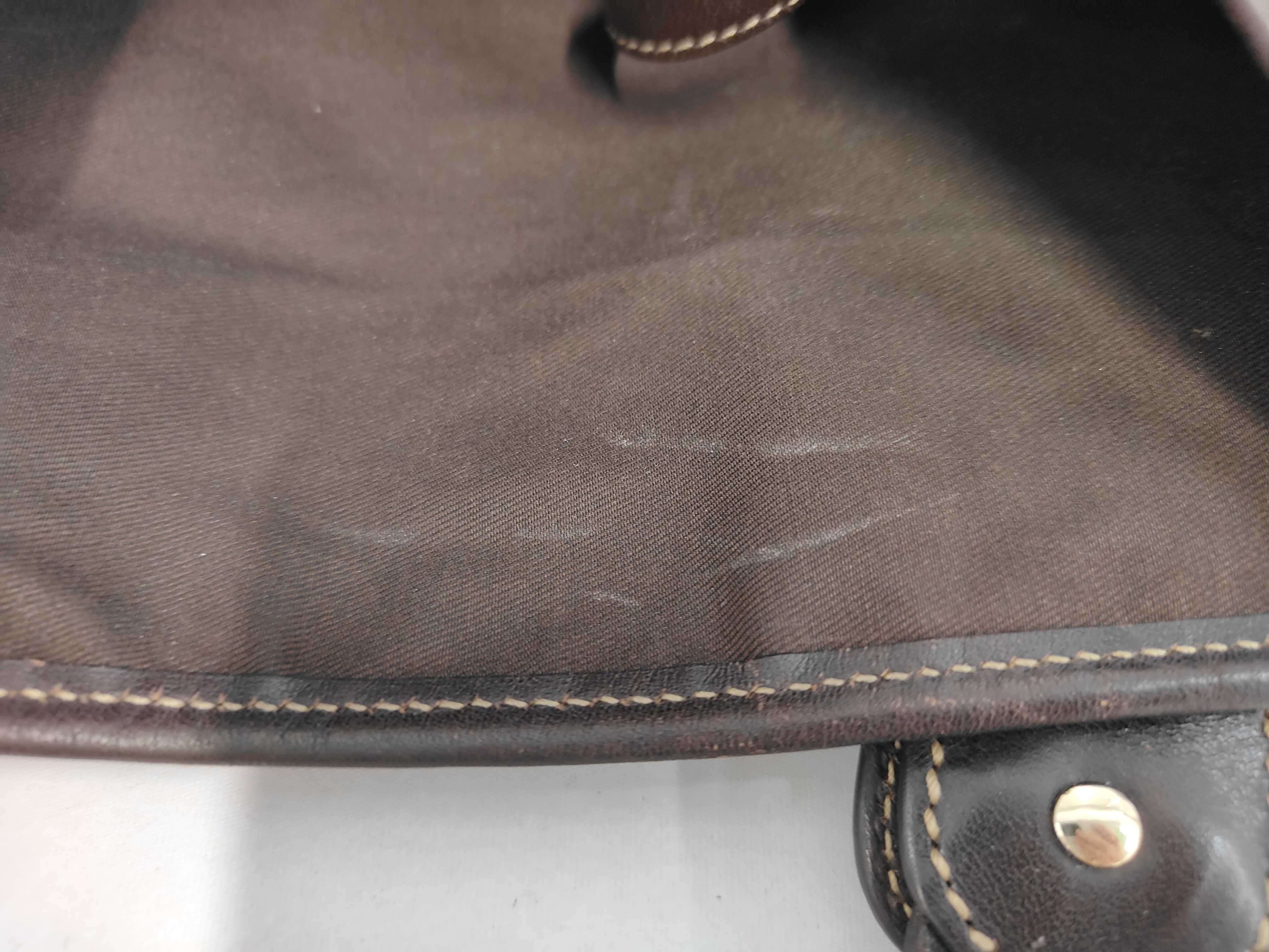 Brown Canvas GG Monogram Braided Strap Shoulder Bag — view 9