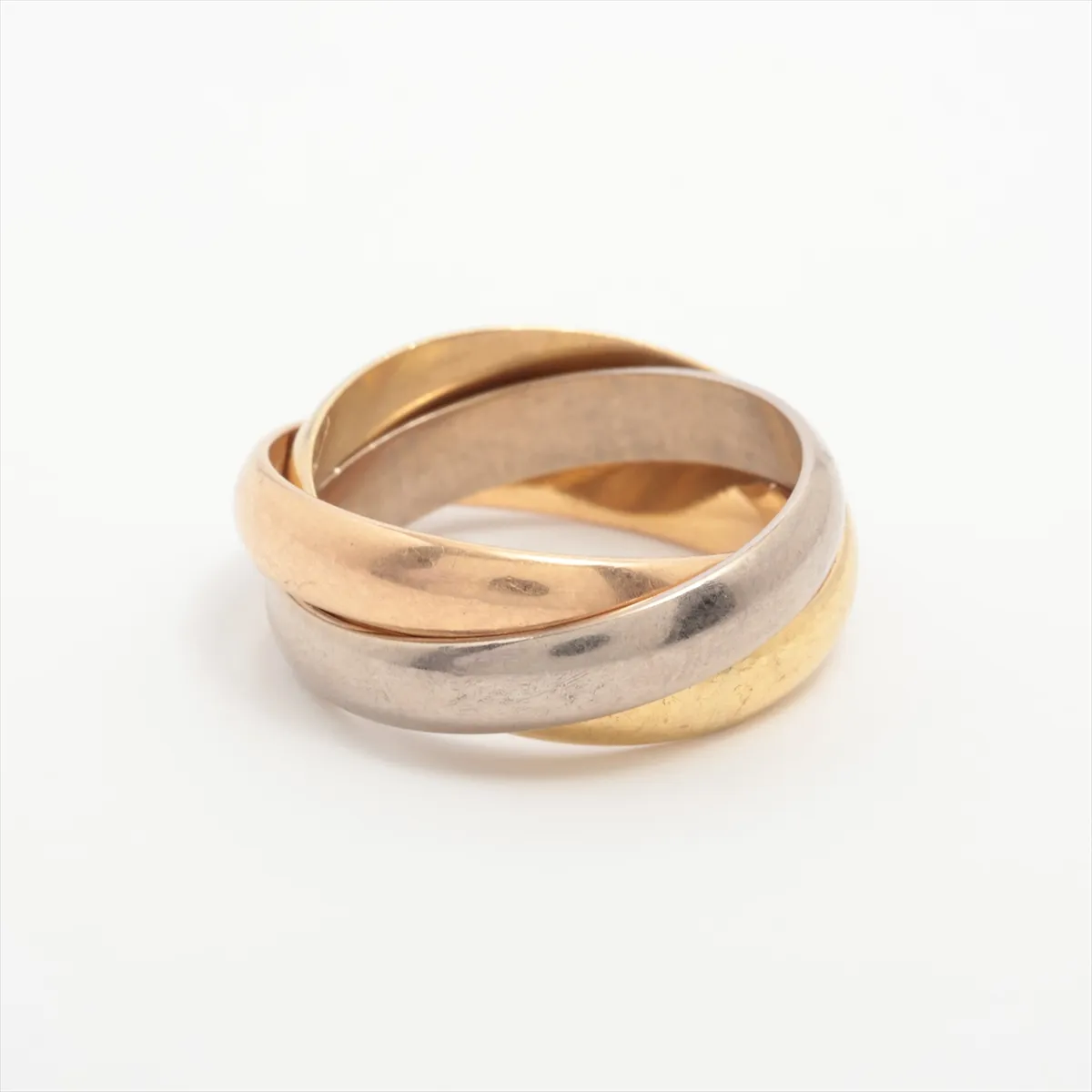 Trinity Ring 750(YG×PG×WG) 8.0g 50 XE8412 Thread Wax Hole — view 2