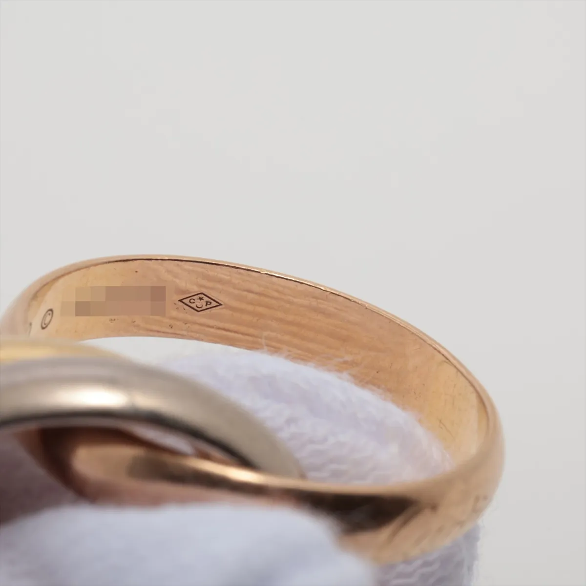 Trinity Ring 750(YG×PG×WG) 8.0g 50 XE8412 Thread Wax Hole — view 4