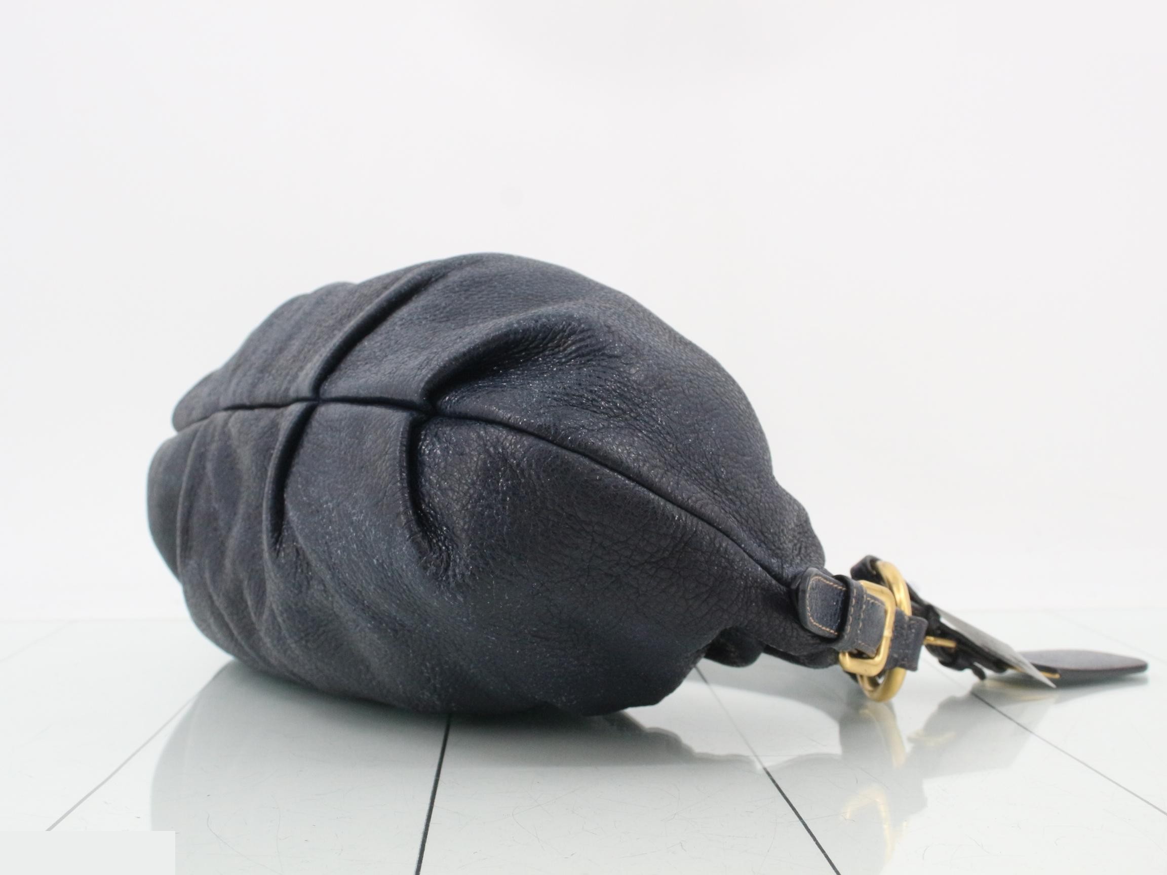 Vintage Leather Hobo One-Shoulder Bag — view 6