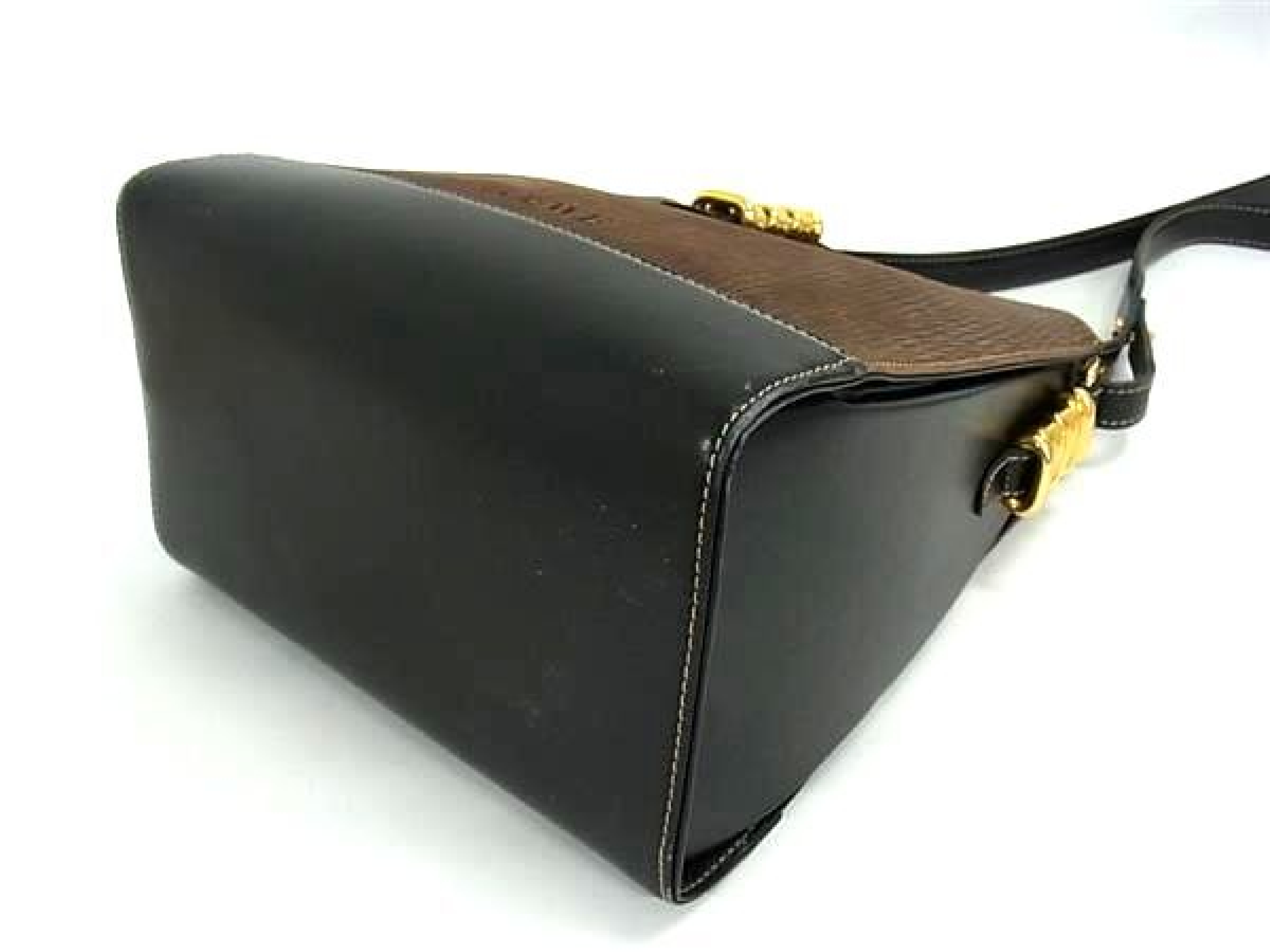 Velázquez Leather Crossbody Shoulder Bag for Men and Women, Brown/Black, HB4430 — view 4