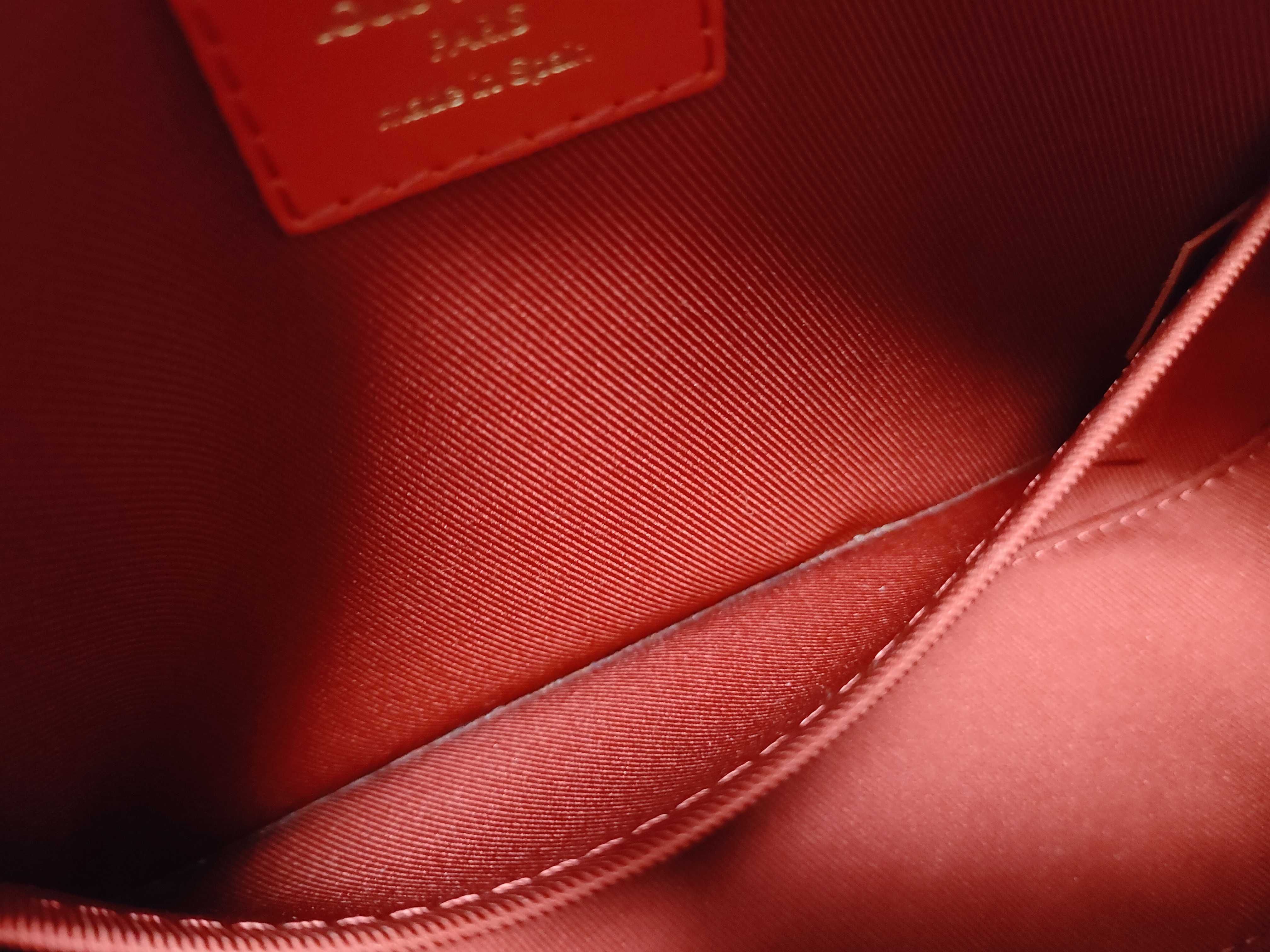 Monogram Coquelicot Red Monogram Saint-Onge Shoulder Bag — view 12