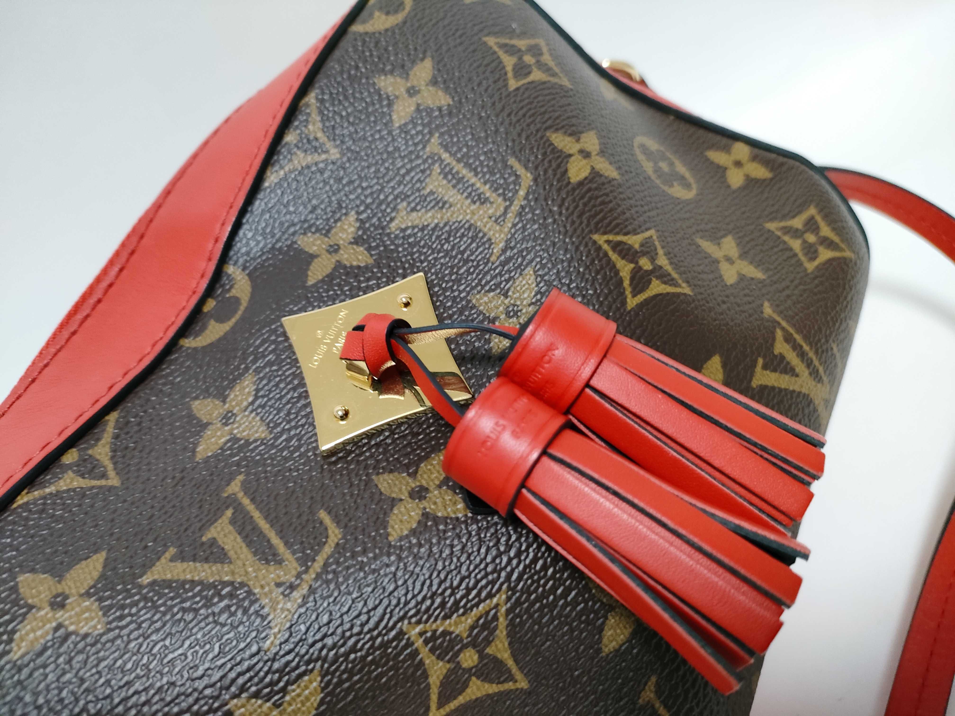 Monogram Coquelicot Red Monogram Saint-Onge Shoulder Bag — view 15