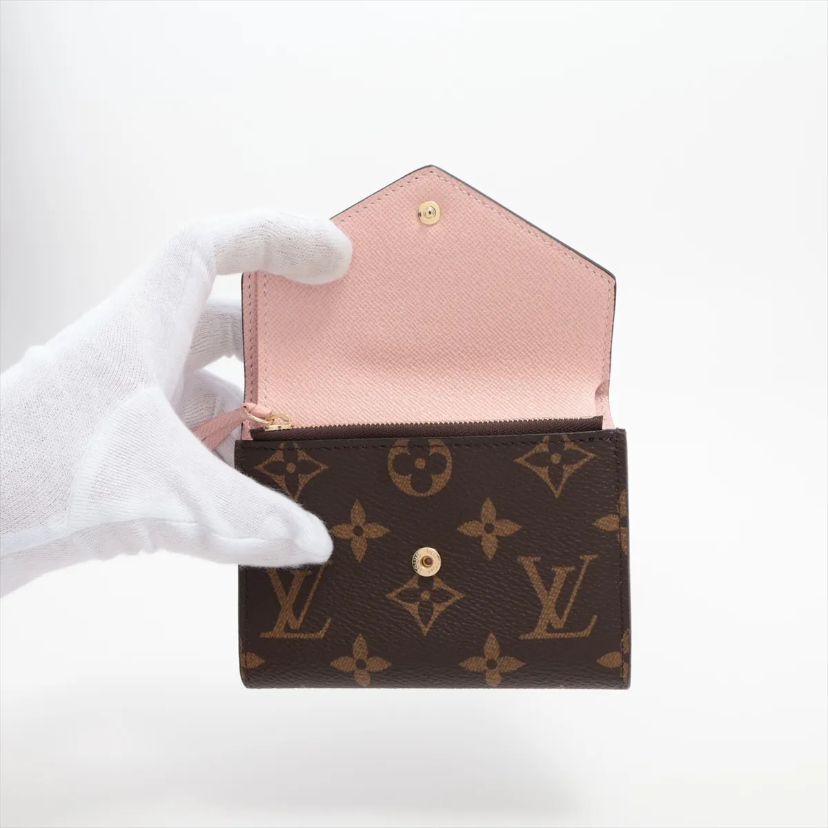 Monogram Portefeuille Victorine M62360 Rose Ballerine Compact Wallet (RFID detected) — view 3