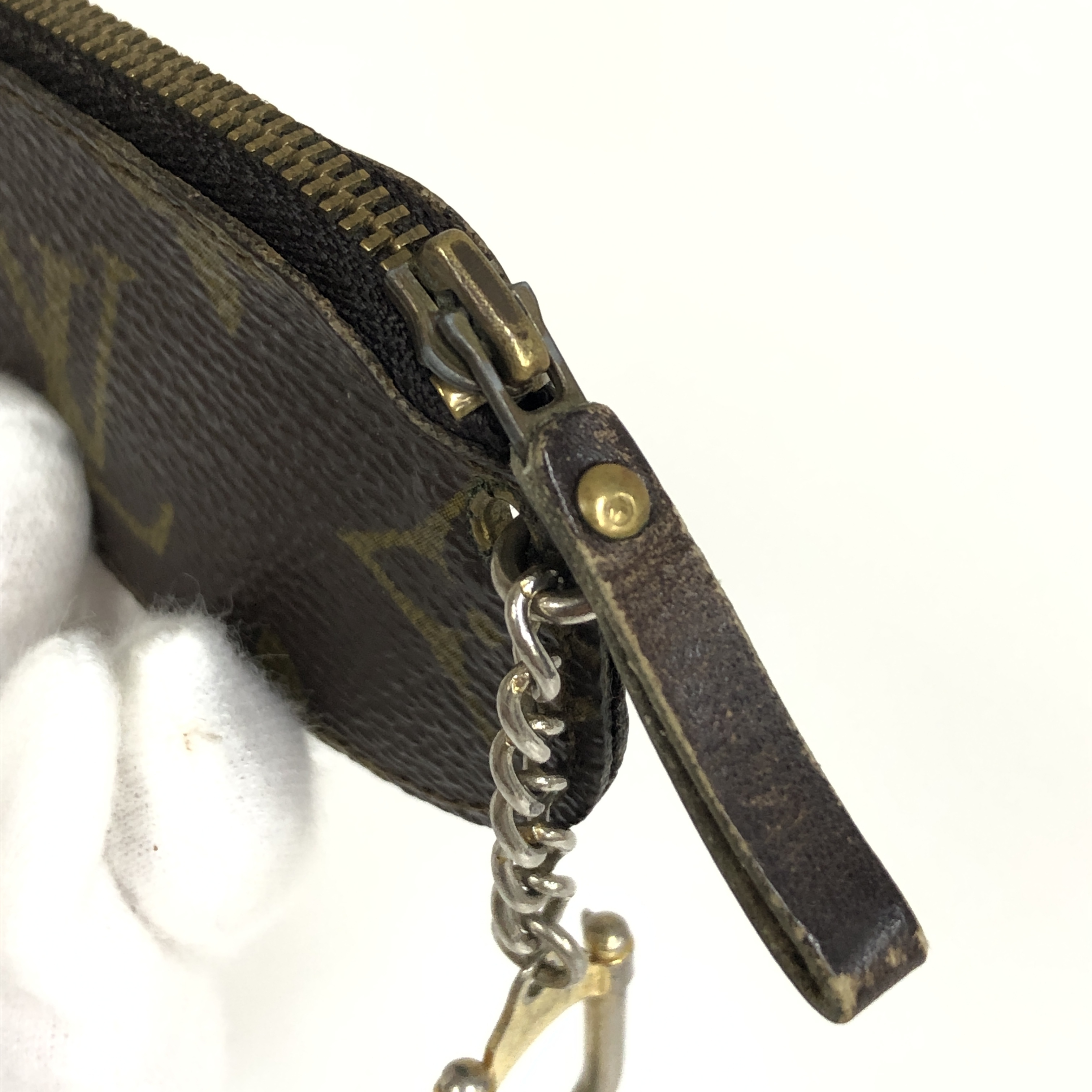 Monogram Etui Clé Beige Key Holder Coin Case M62690 with Key Ring 831 Compact Wallet Coin Purse Wallet Made in France Coin Case — view 10