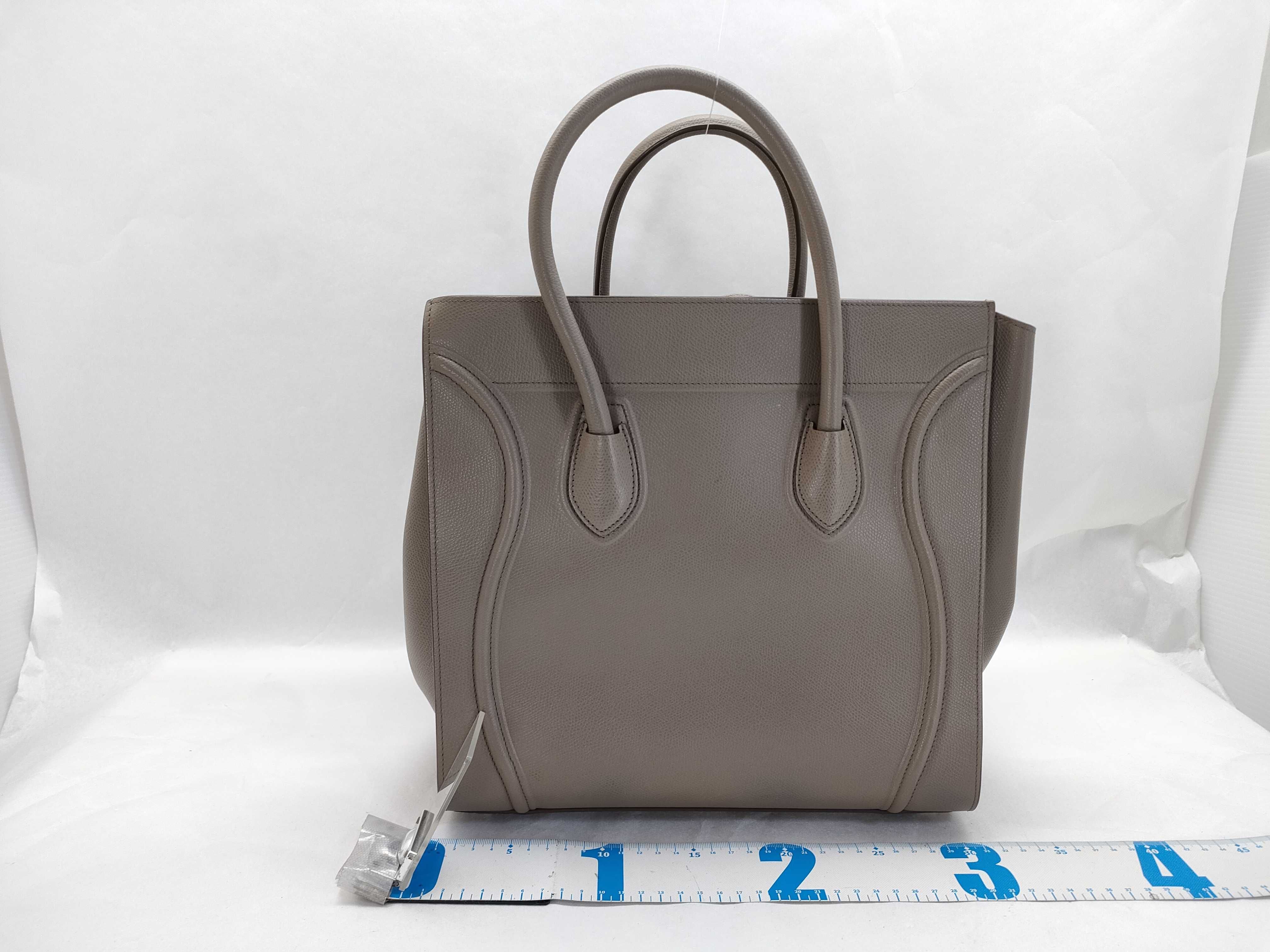 SG- Luggage Phantom Medium Leather Tote bag Beige handbag — view 2