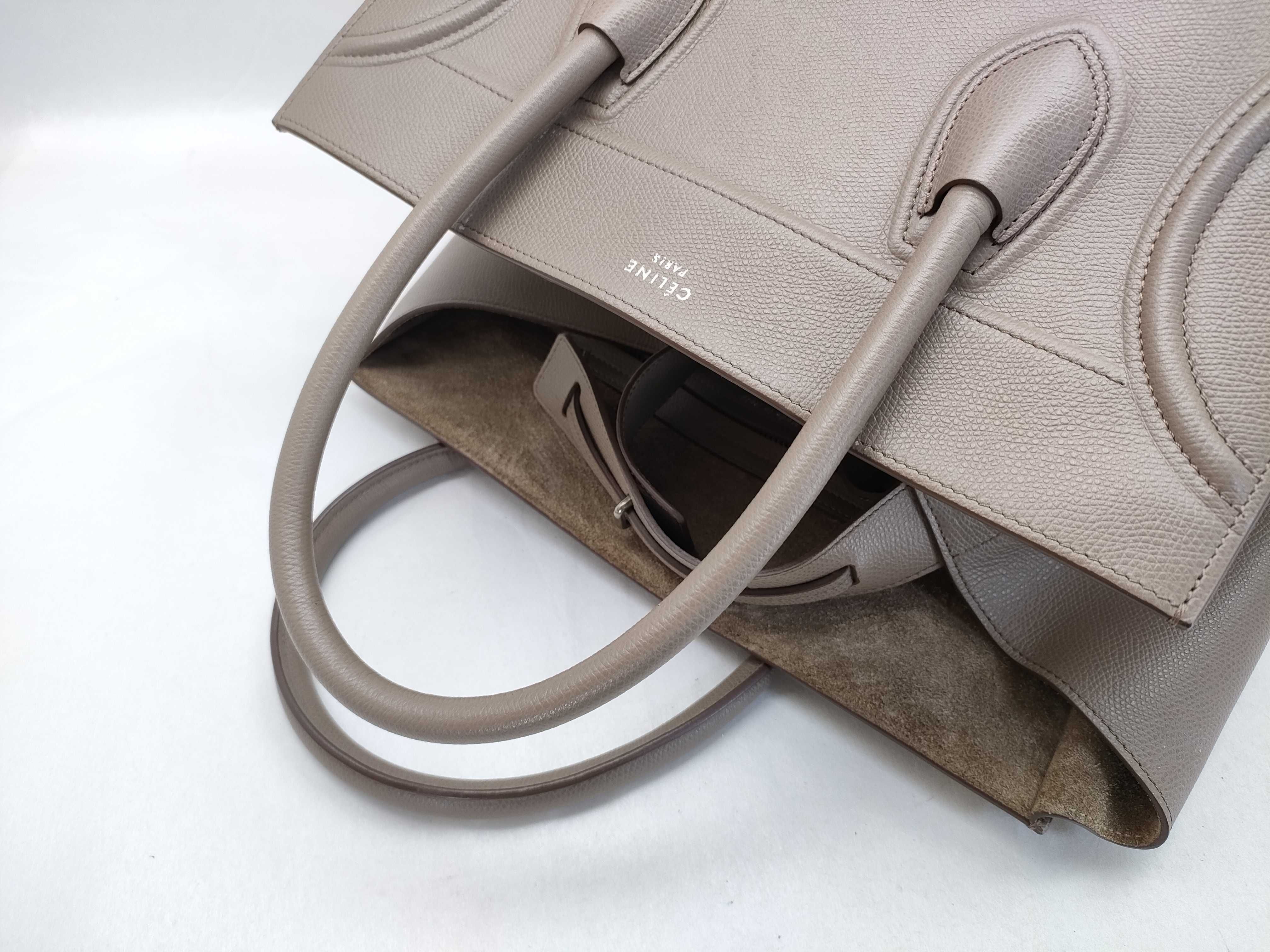 SG- Luggage Phantom Medium Leather Tote bag Beige handbag — view 3