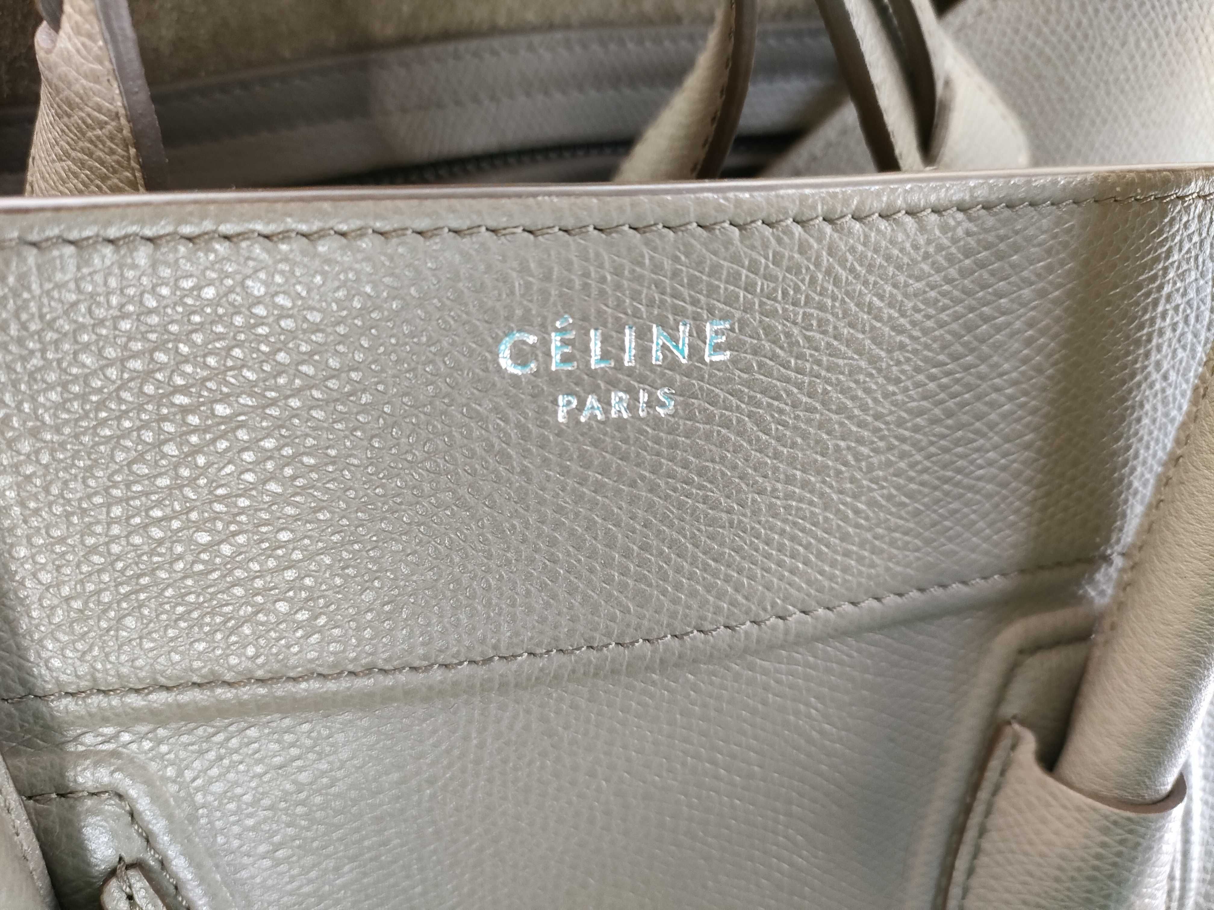 SG- Luggage Phantom Medium Leather Tote bag Beige handbag — view 9