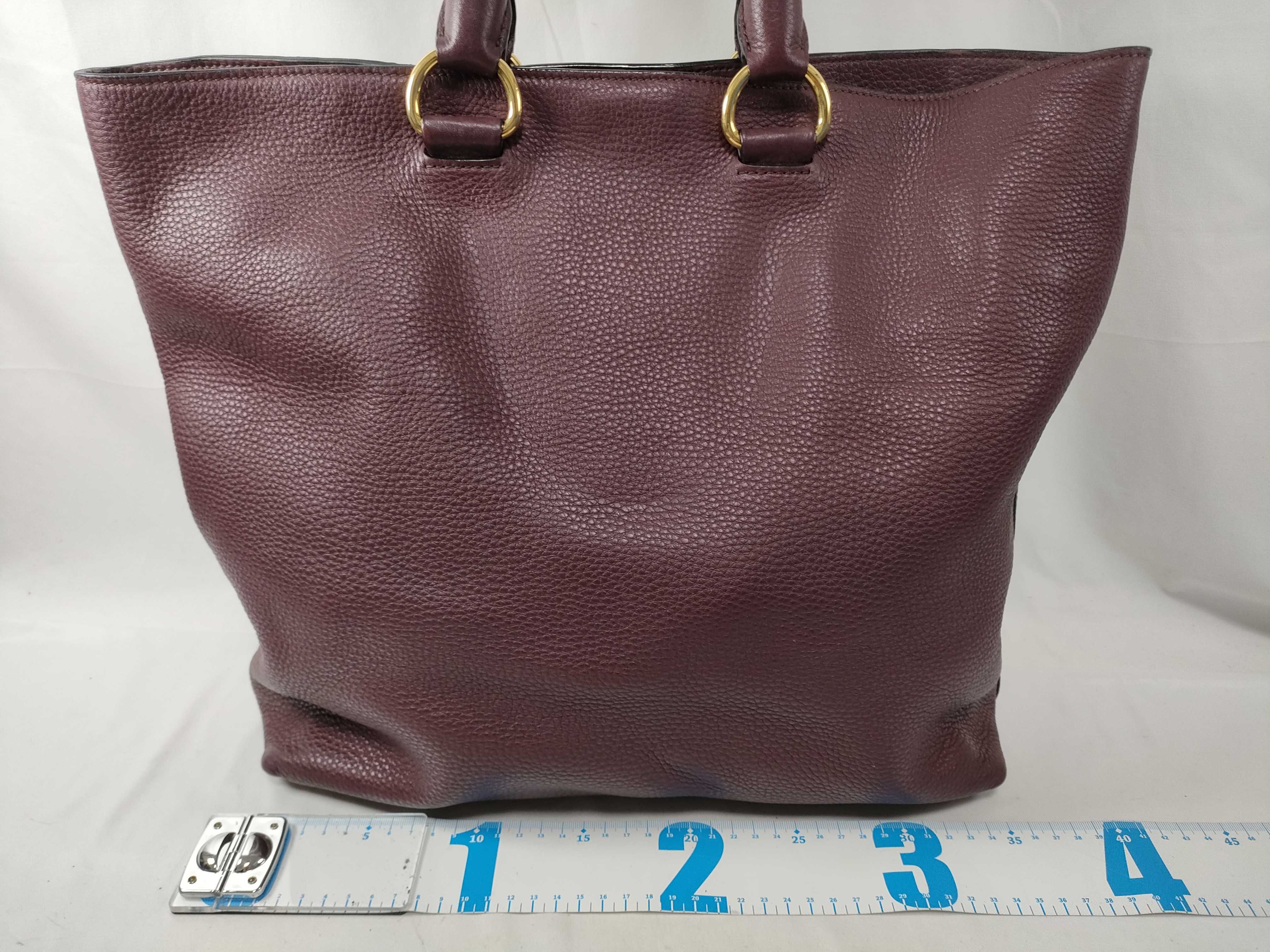 Vitello Daino Miranda Kerr Bag Burgundy BN1713 Tote Bag — view 2