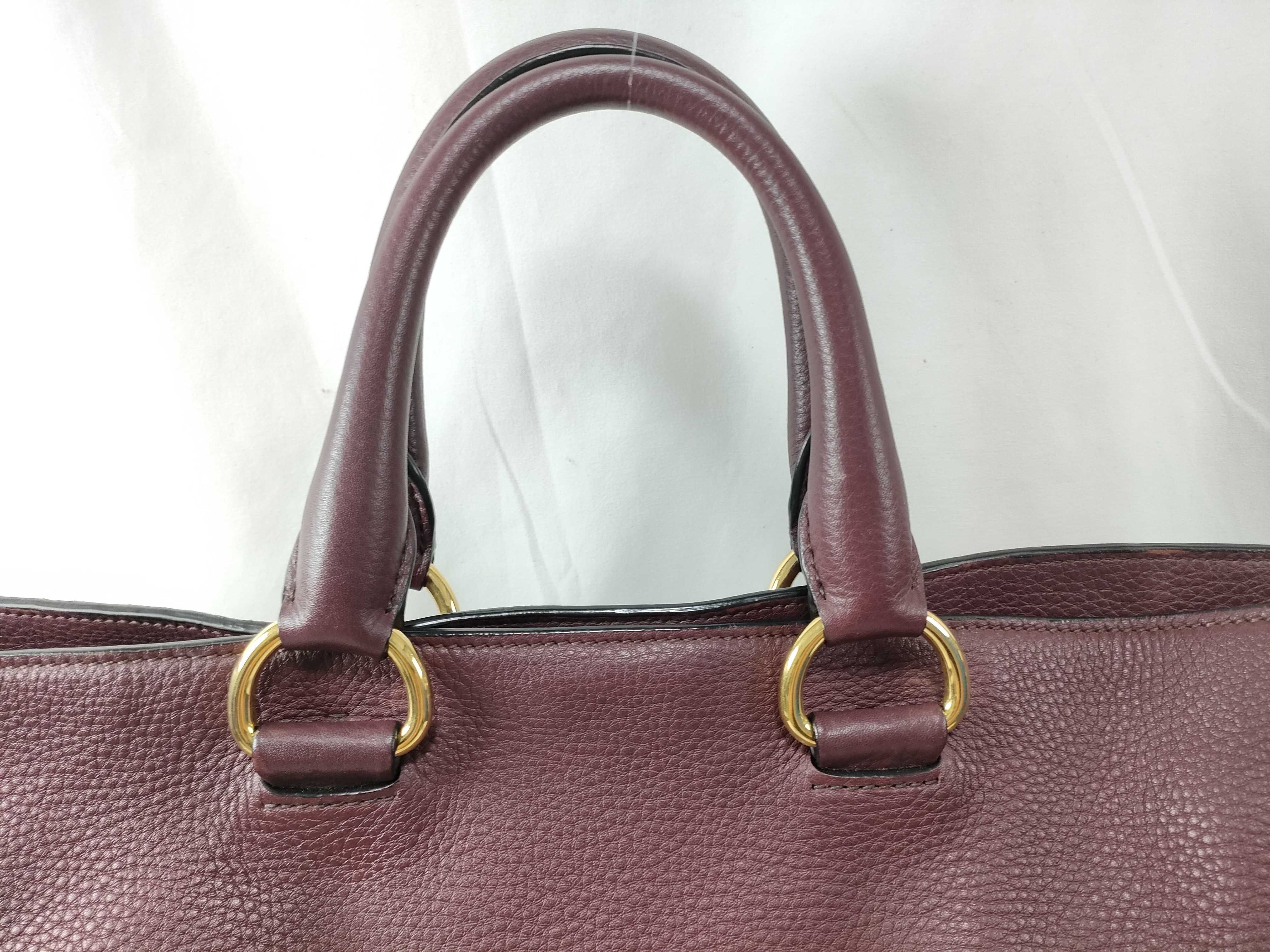 Vitello Daino Miranda Kerr Bag Burgundy BN1713 Tote Bag — view 3