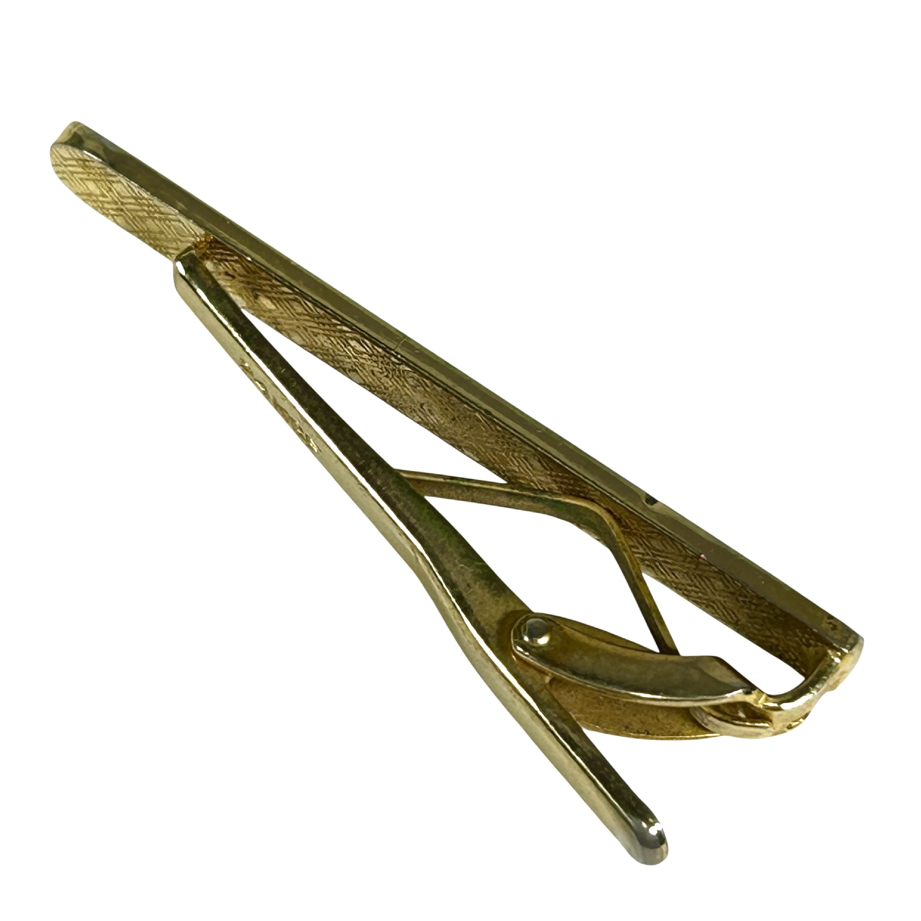 Interlocking G Old Gucci 24KGF Tie Pin Tie Bar Gold Tone Metal Material Men's Tie Clip/Cufflinks — view 8