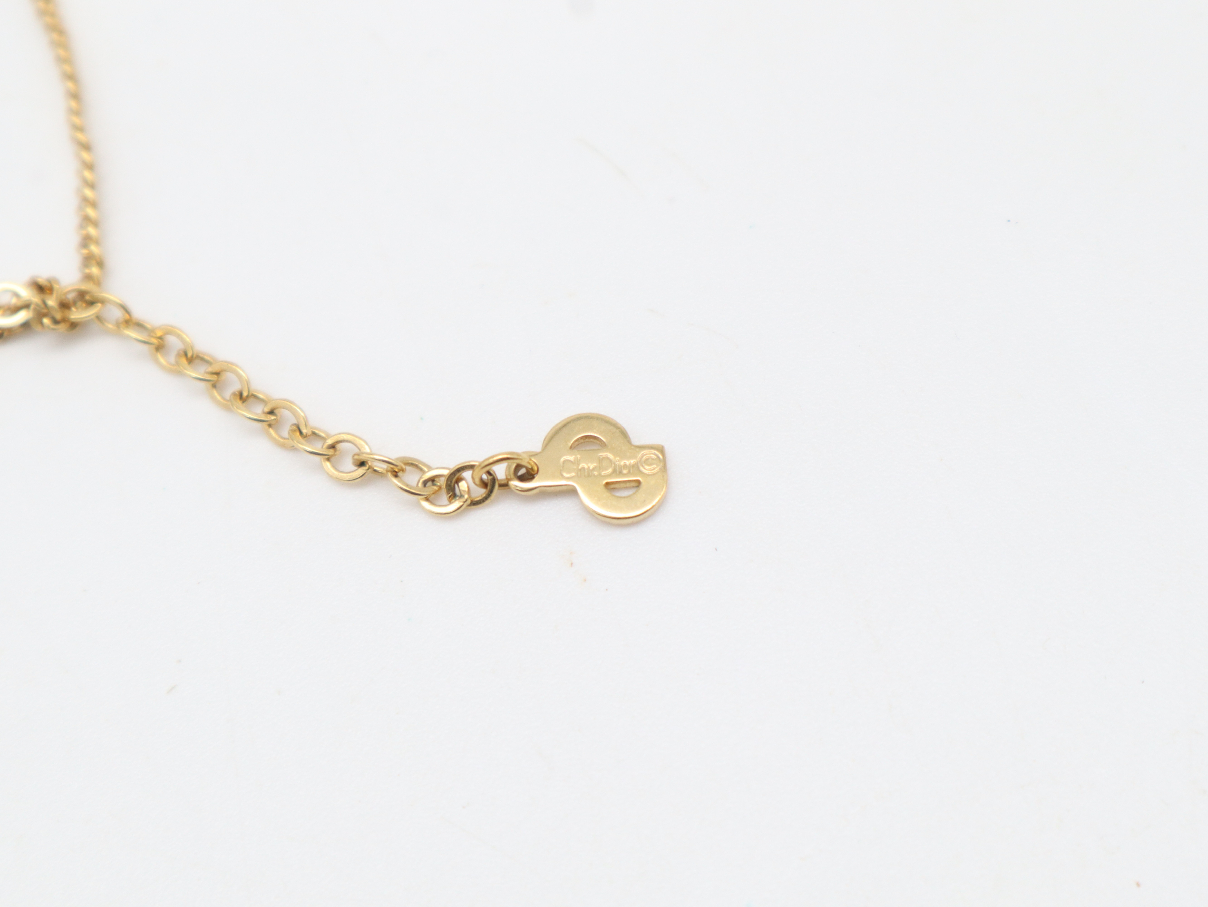 CD Logo Square Rhinestone Necklace — view 4