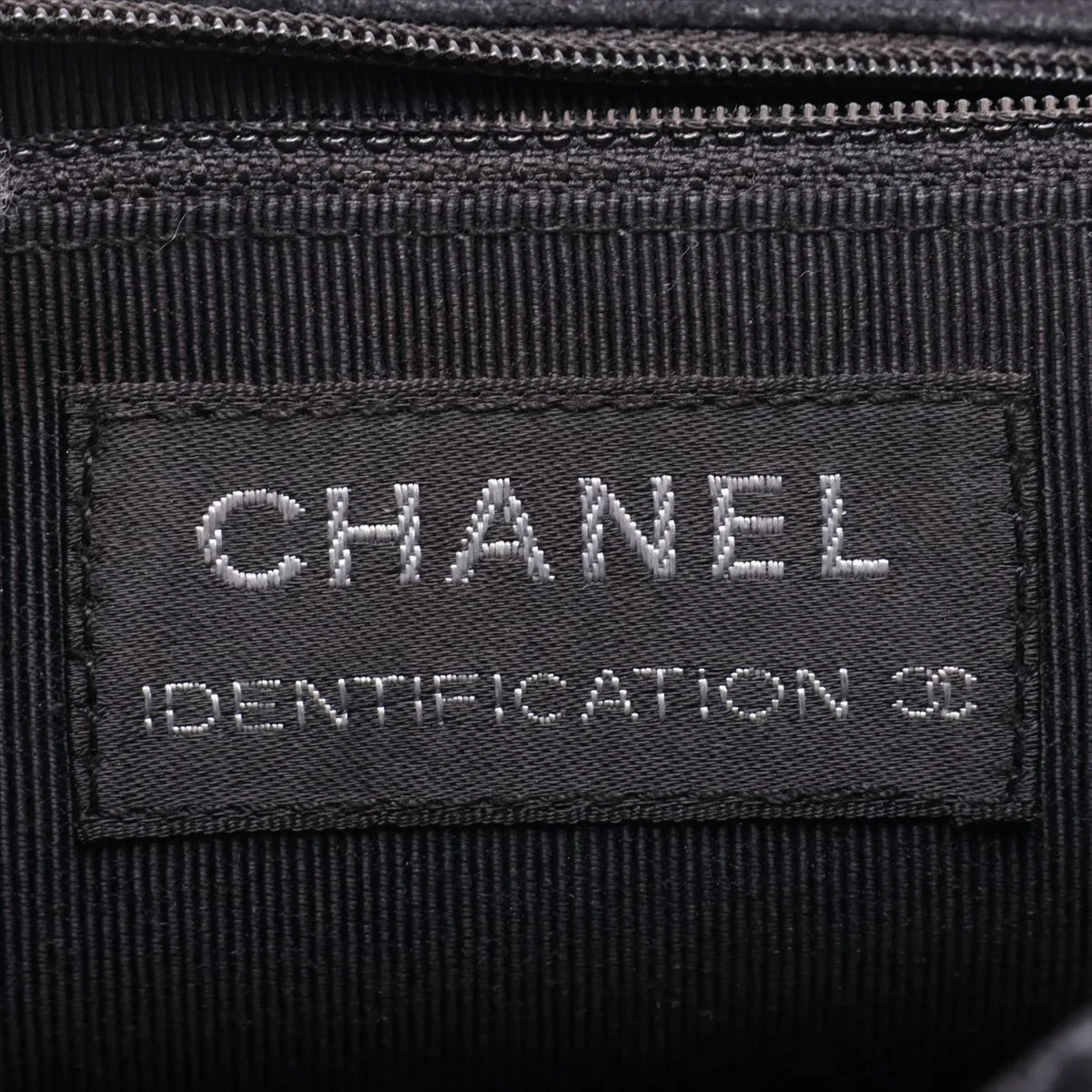 2.55 Suede Single Flap Single Chain Bag, Chocolate Bar Pattern, Black with Silver Hardware, 5693810 (Serial Number 5) — view 8