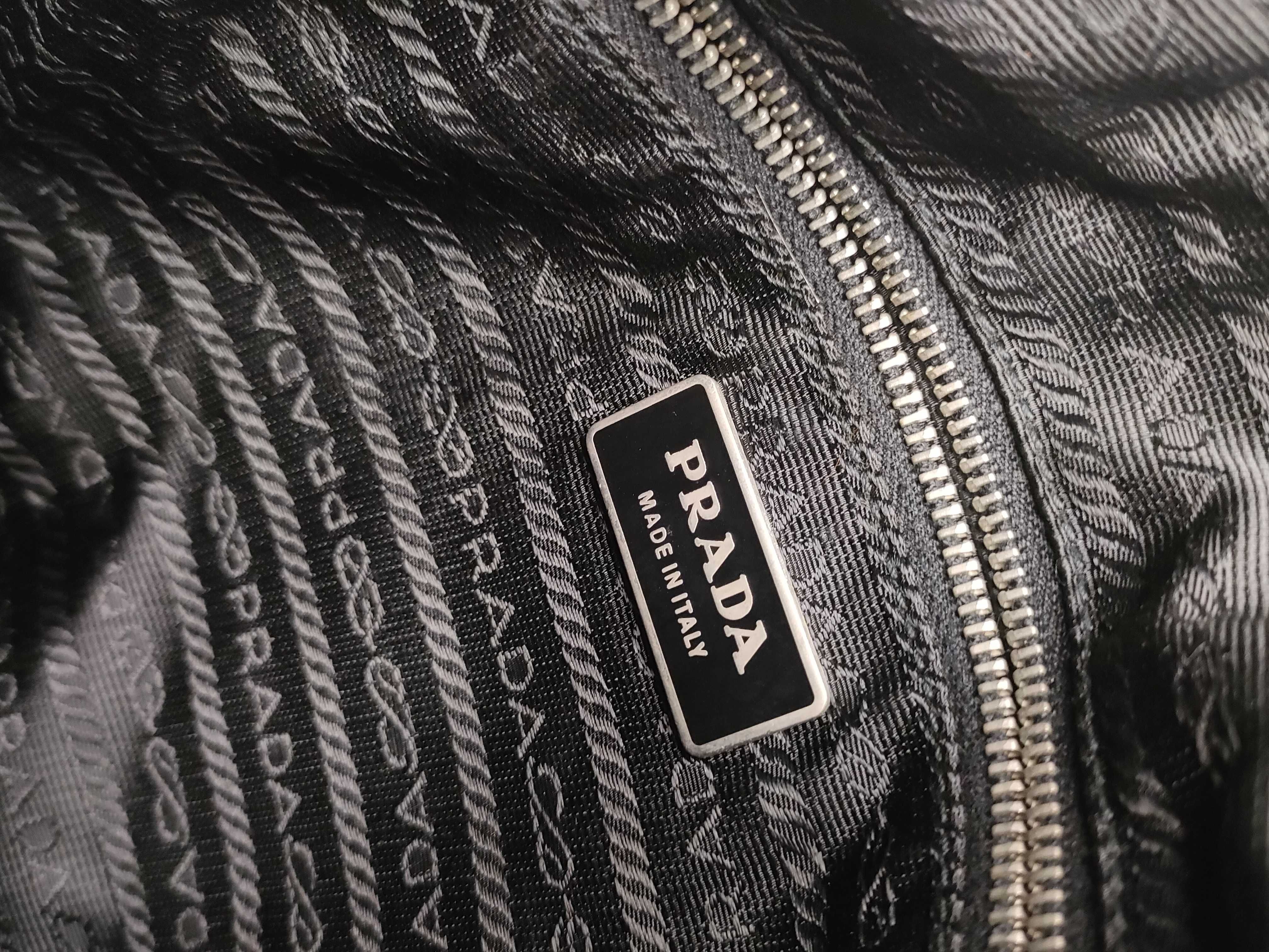 Nylon Flat Shoulder Bag, Black — view 11