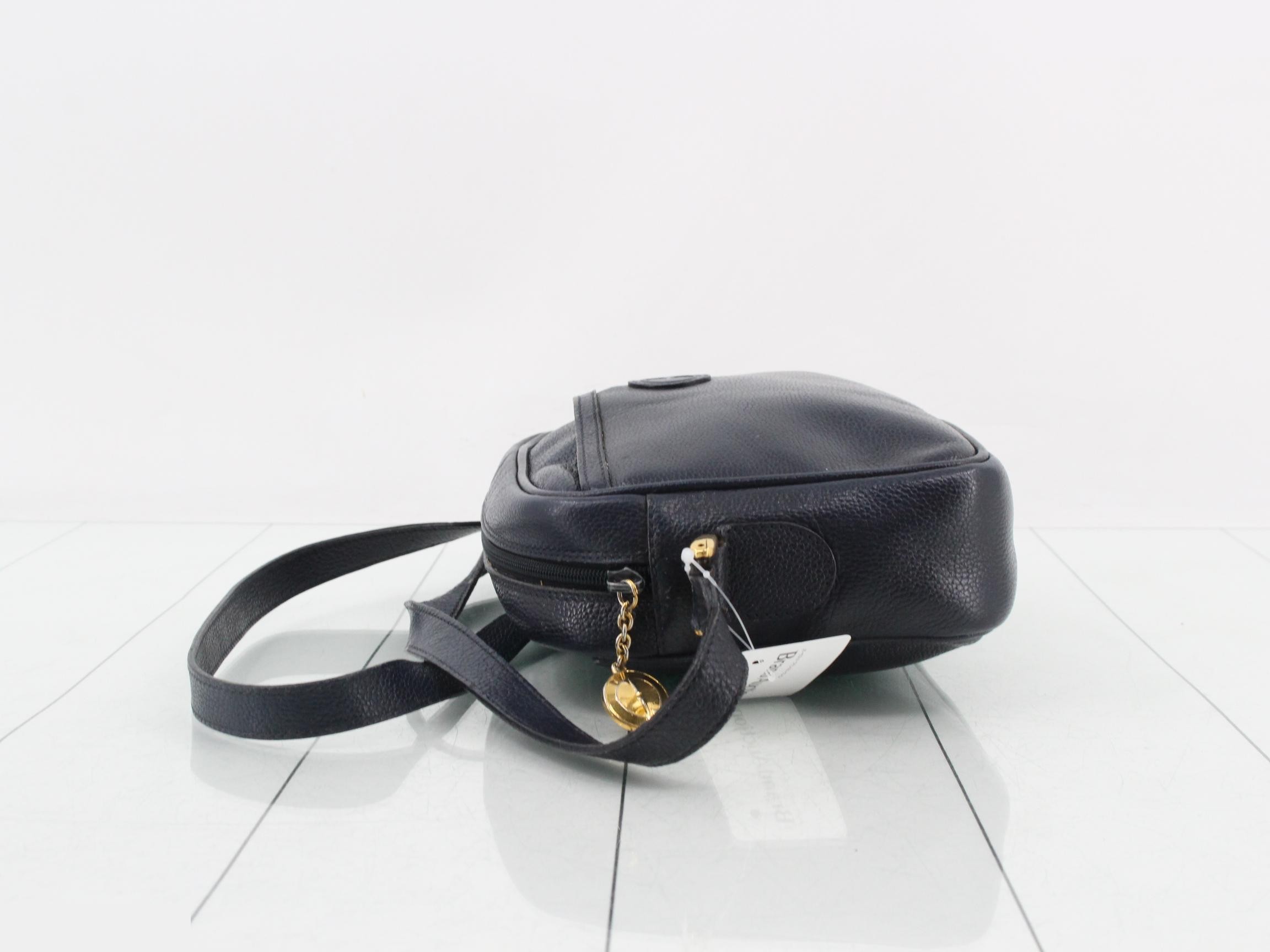 leather shoulder bag, blue — view 4