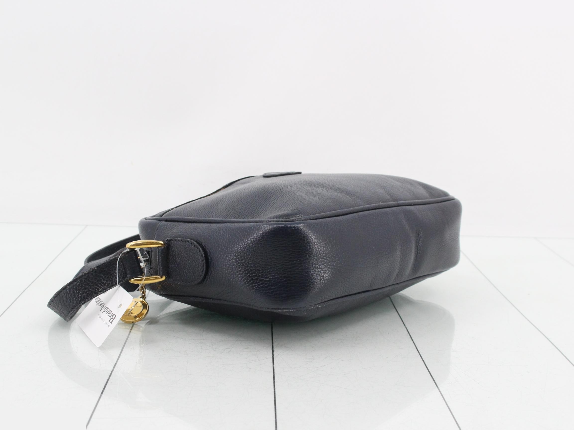 leather shoulder bag, blue — view 5