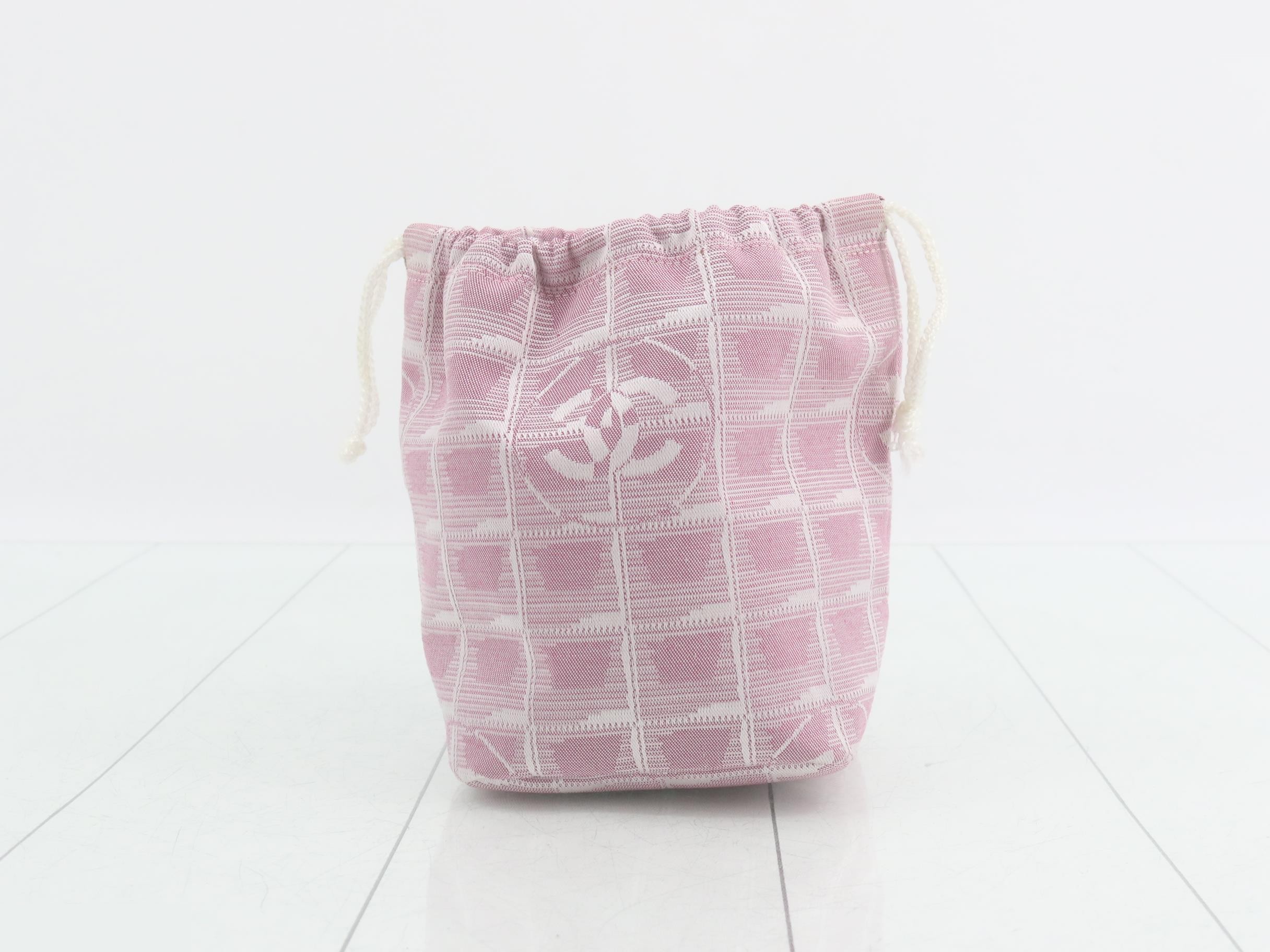 New Travel Line Pouch, Drawstring Bag, Pink — view 2